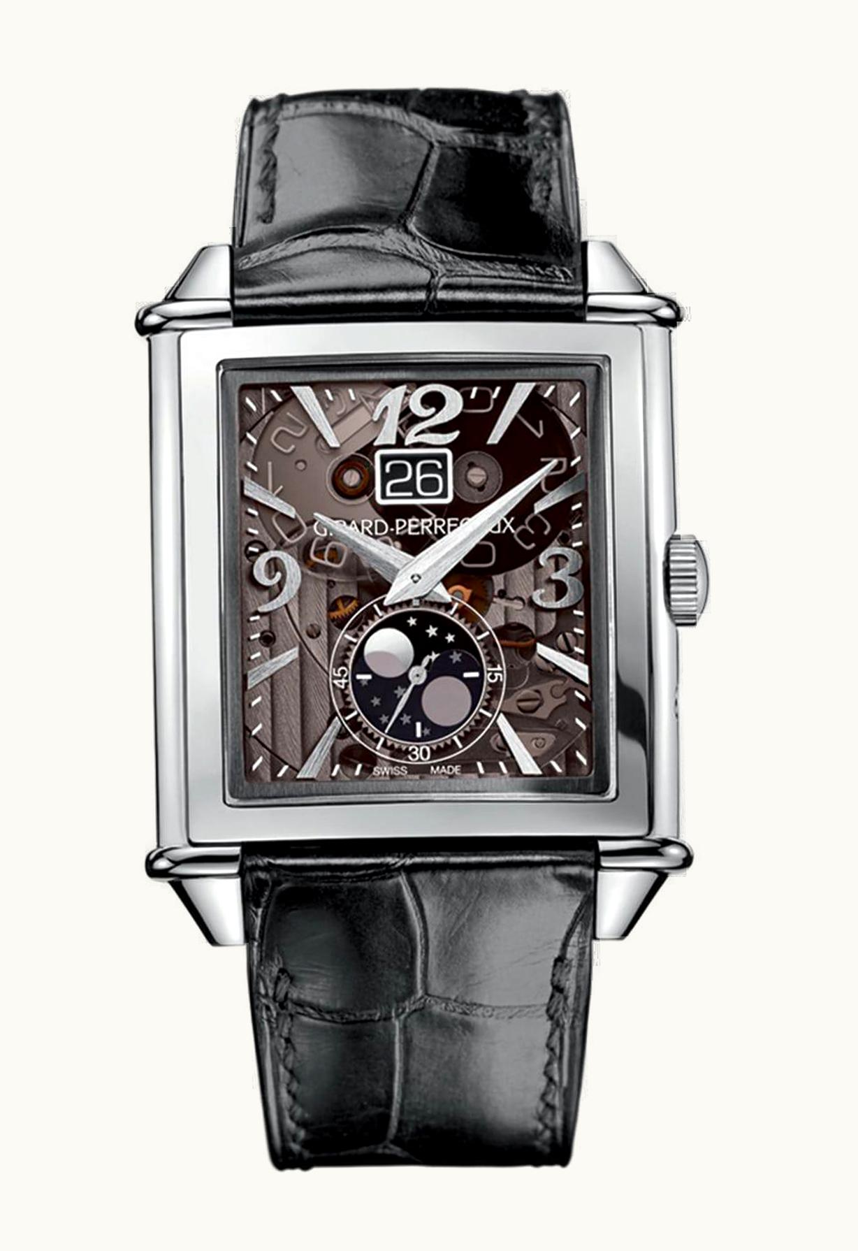 Girard-Perregaux Vintage 1945 XXL Large Date and Moonphases Stainless Steel / Grey Sapphire