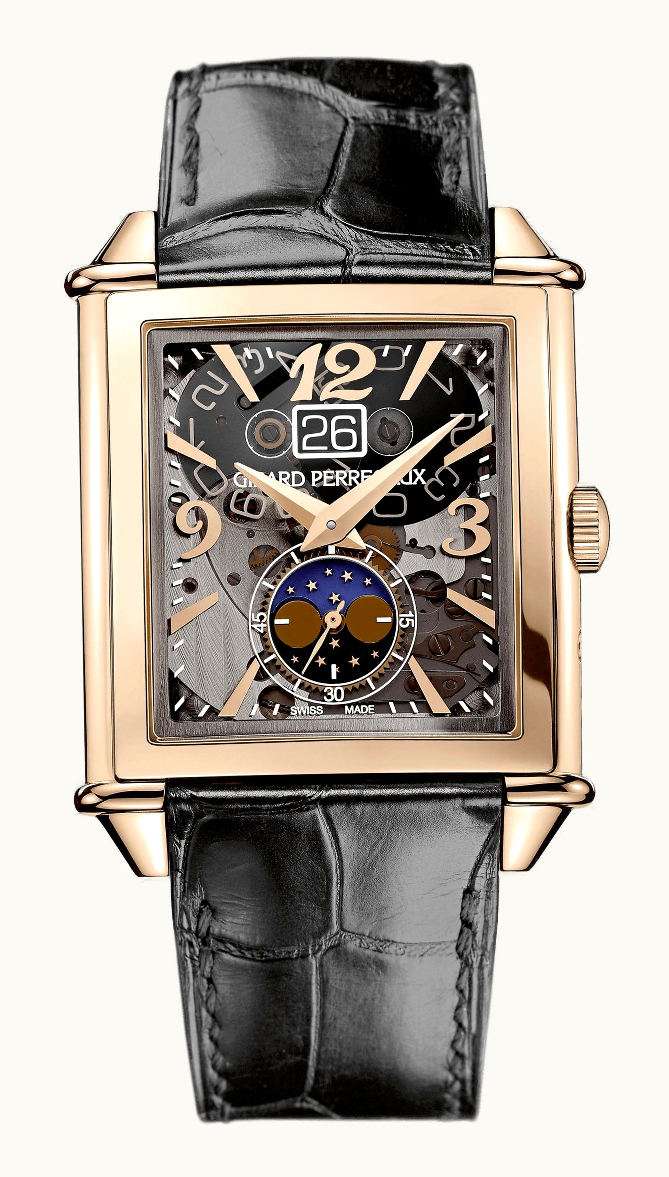 Girard-Perregaux Vintage 1945 XXL Large Date and Moonphases Pink Gold / Grey Sapphire