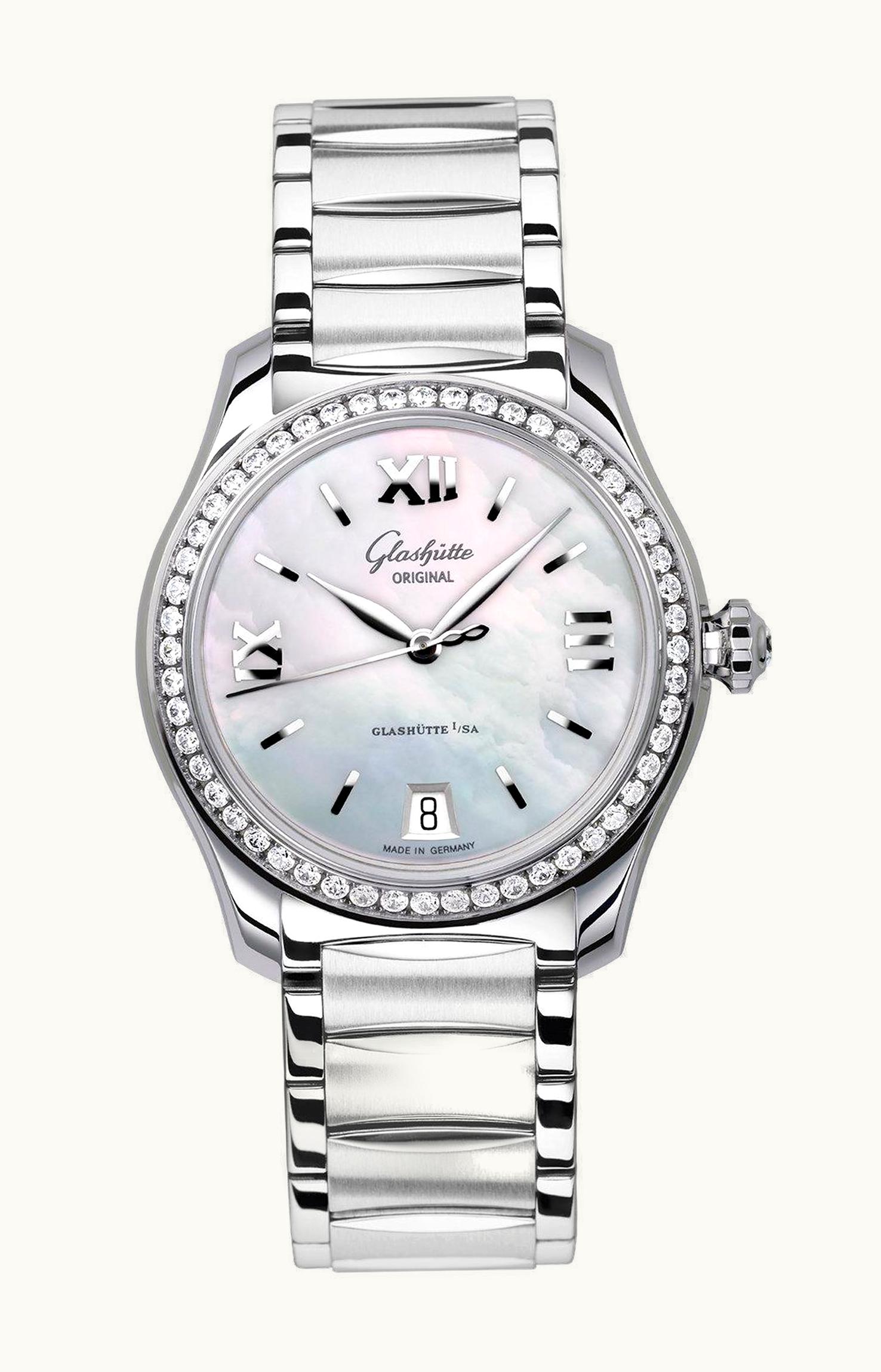 Glashütte Original Lady Serenade Stainless Steel / Diamond / MOP / Bracelet