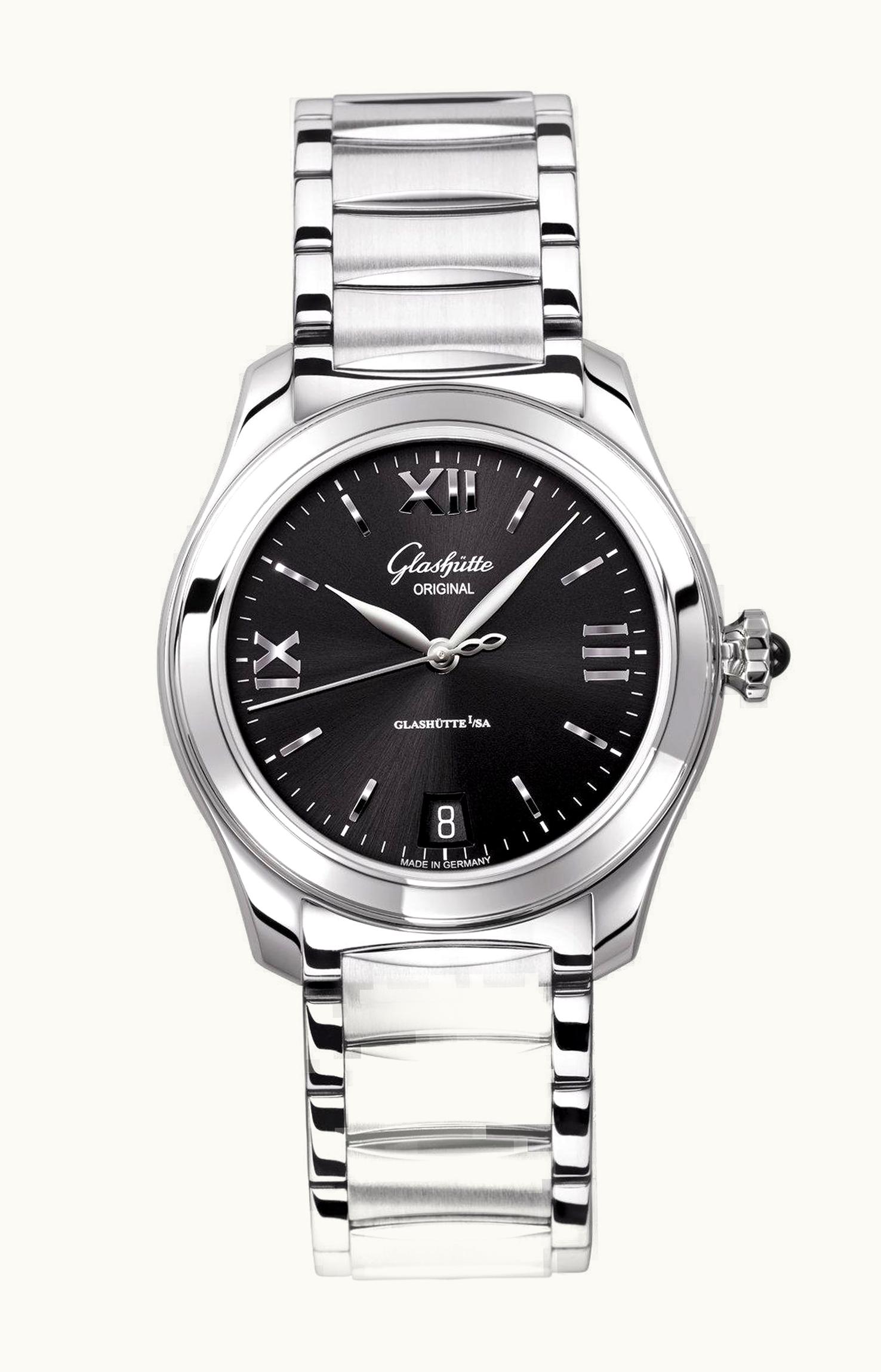 Glashütte Original Lady Serenade Stainless Steel / Black / Bracelet