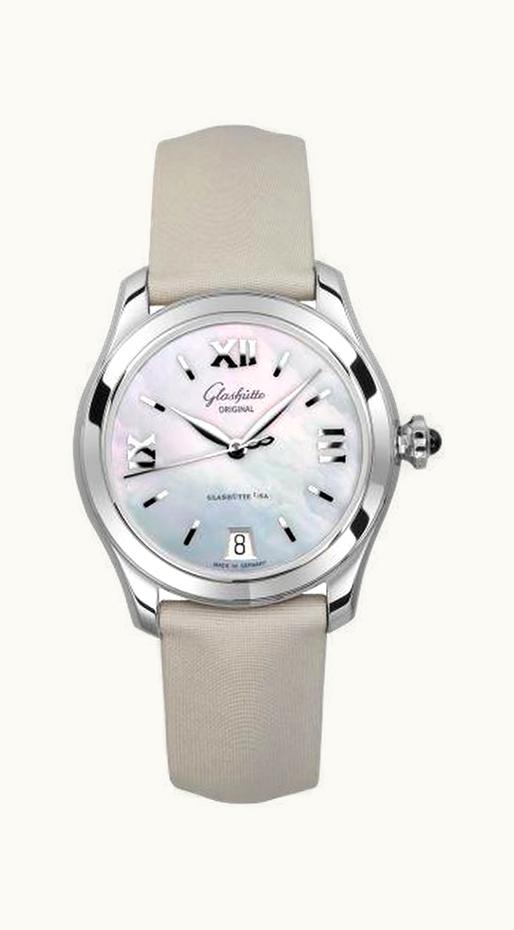 Glashütte Original Lady Serenade Stainless Steel / MOP / Satin / Pin