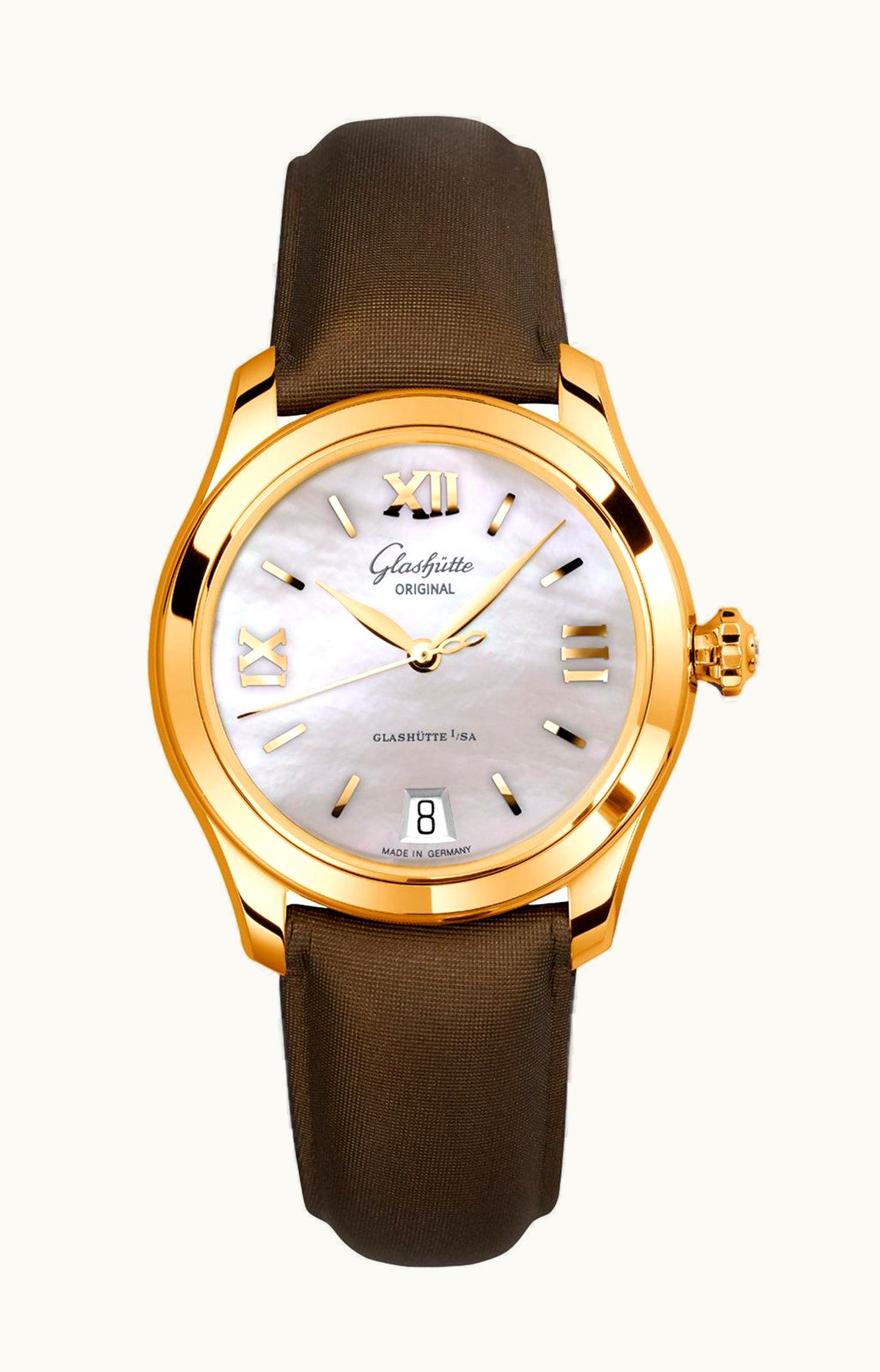 Glashütte Original Lady Serenade Rose Gold / MOP / Calf / Folding