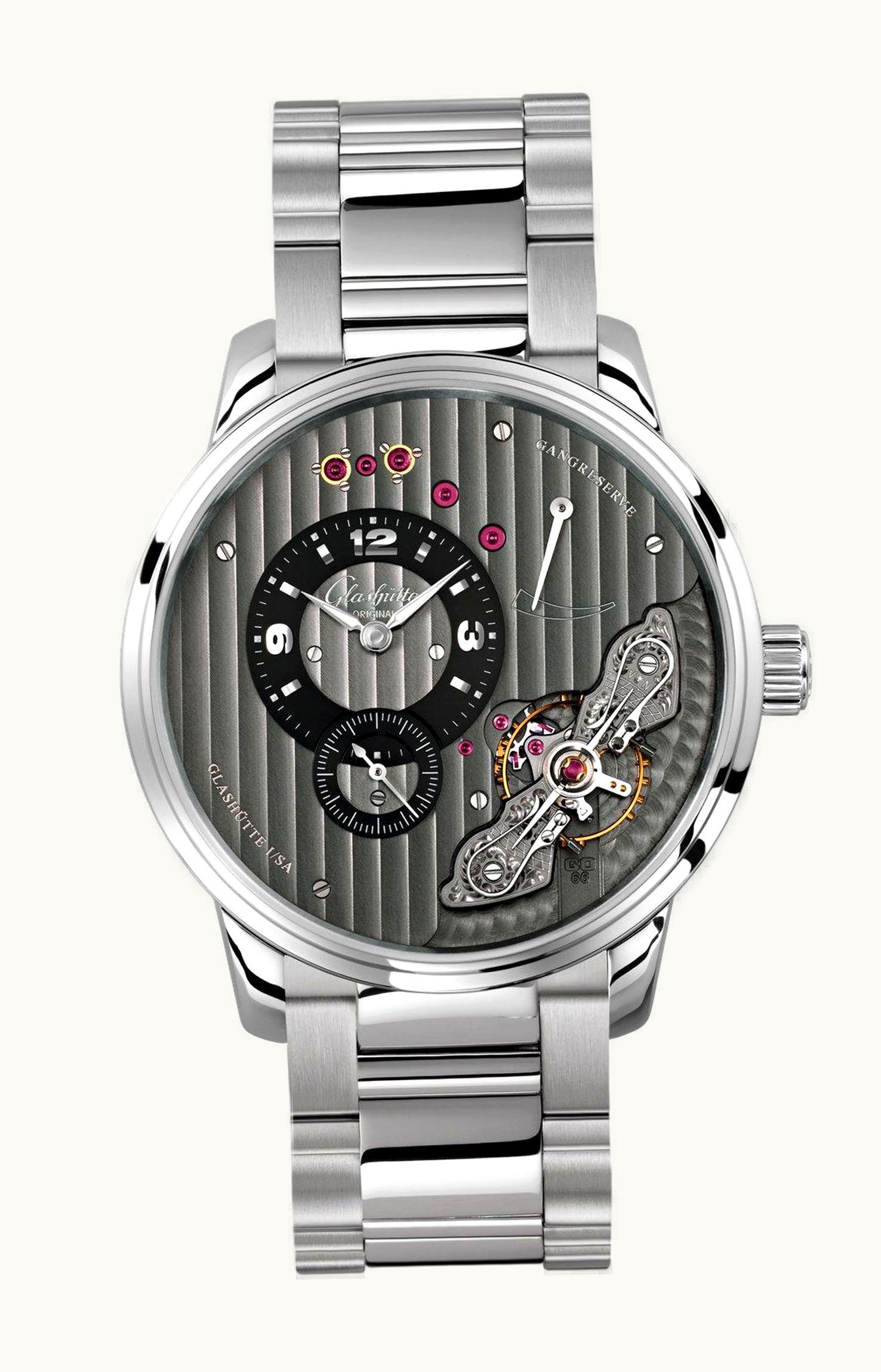 Glashütte Original PanoInverse Stainless Steel / Black / Bracelet