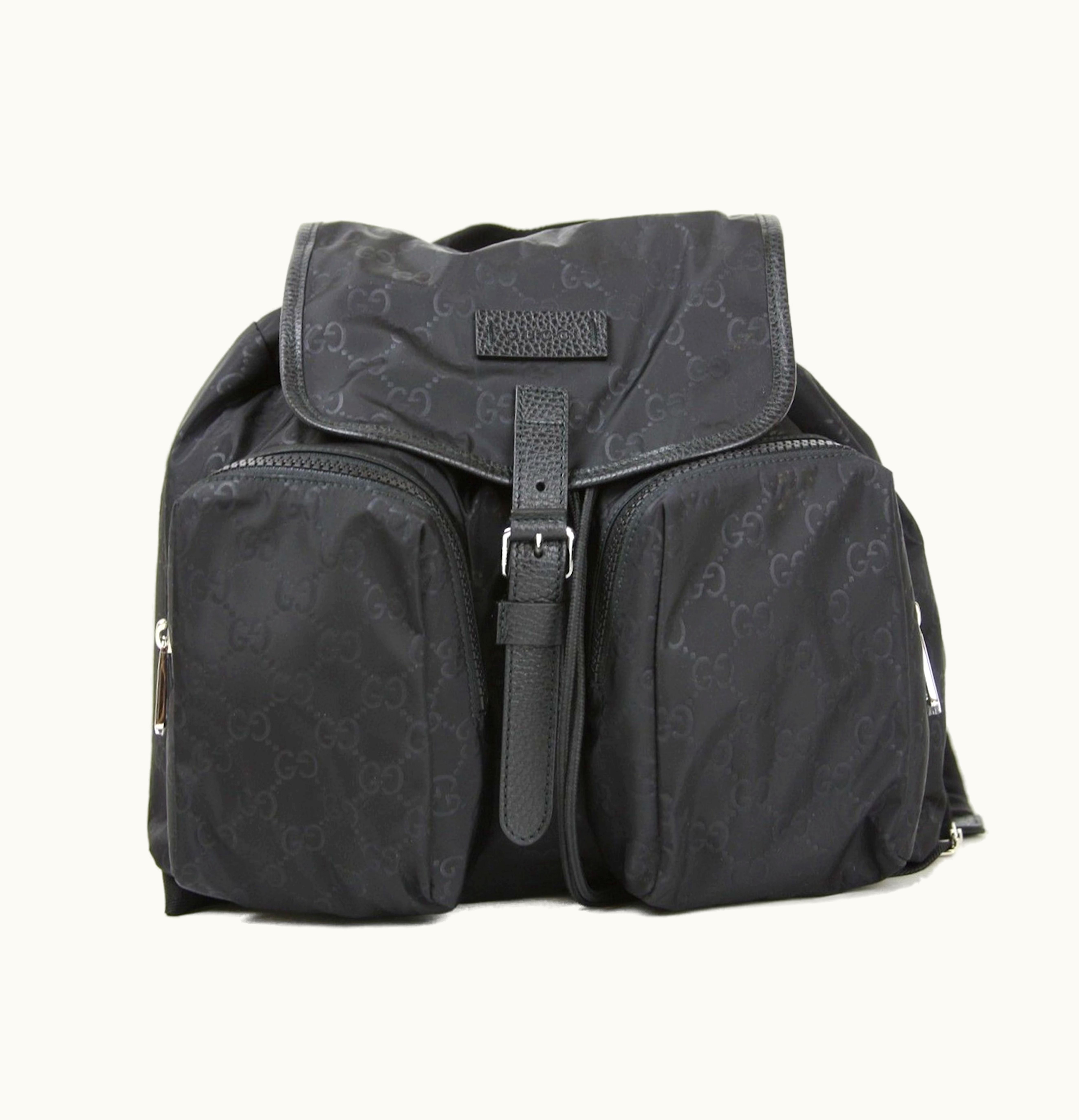 Gucci Gucci Backpack GG Nylon Medium Black