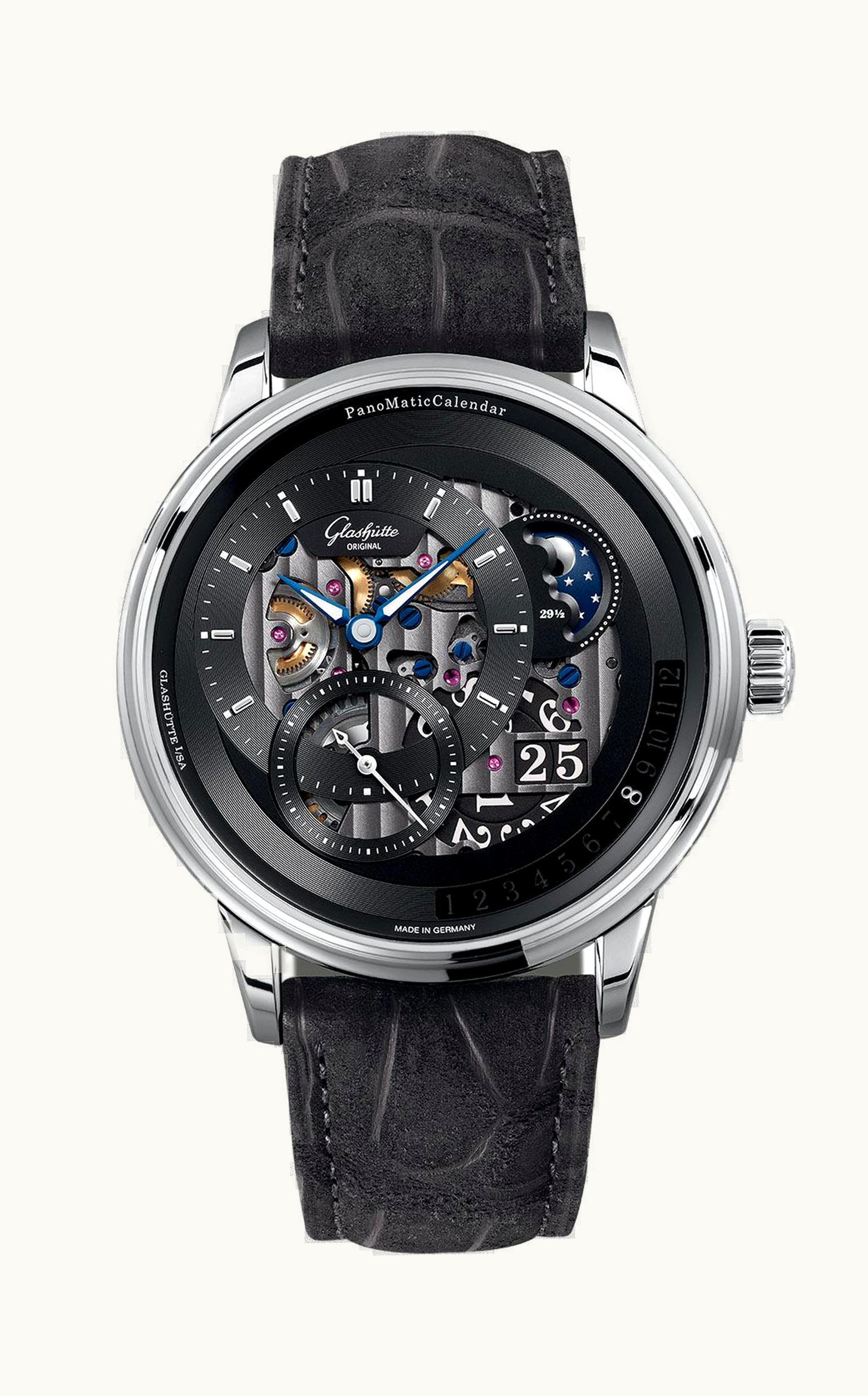 Glashütte Original PanoMatic Calendar Platinum / Skeleton  / Folding
