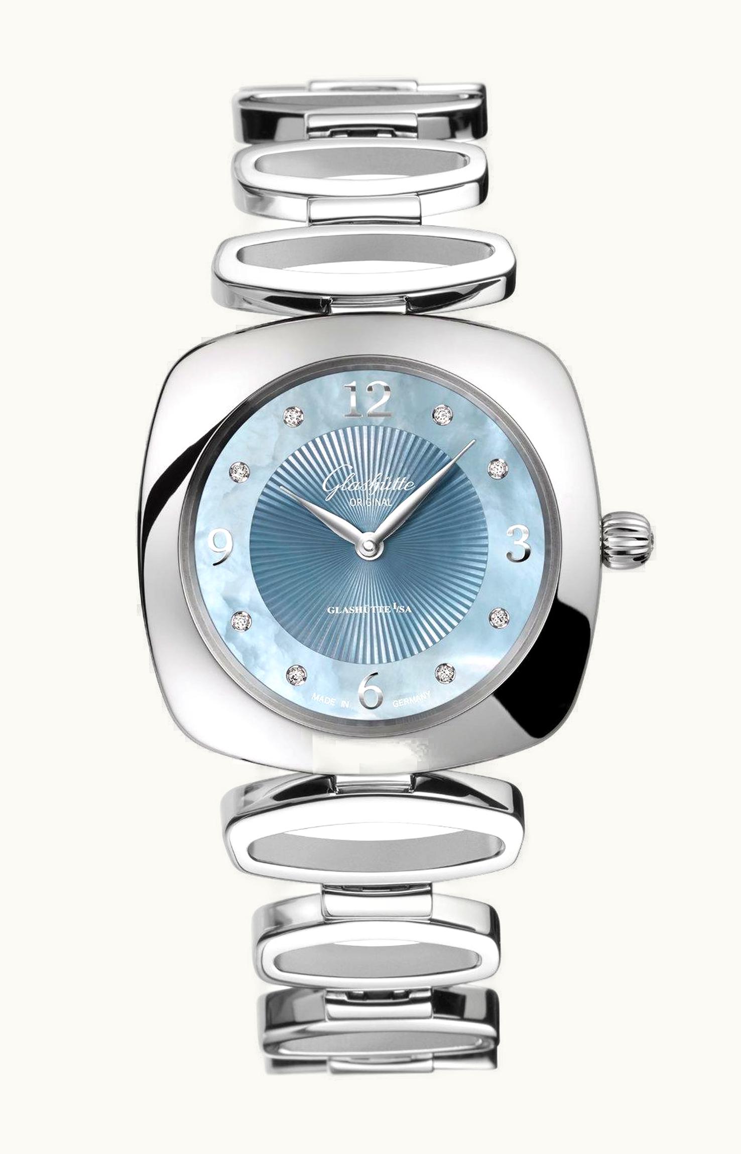 Glashütte Original Pavonina Stainless Steel / Blue MOP / Bracelet