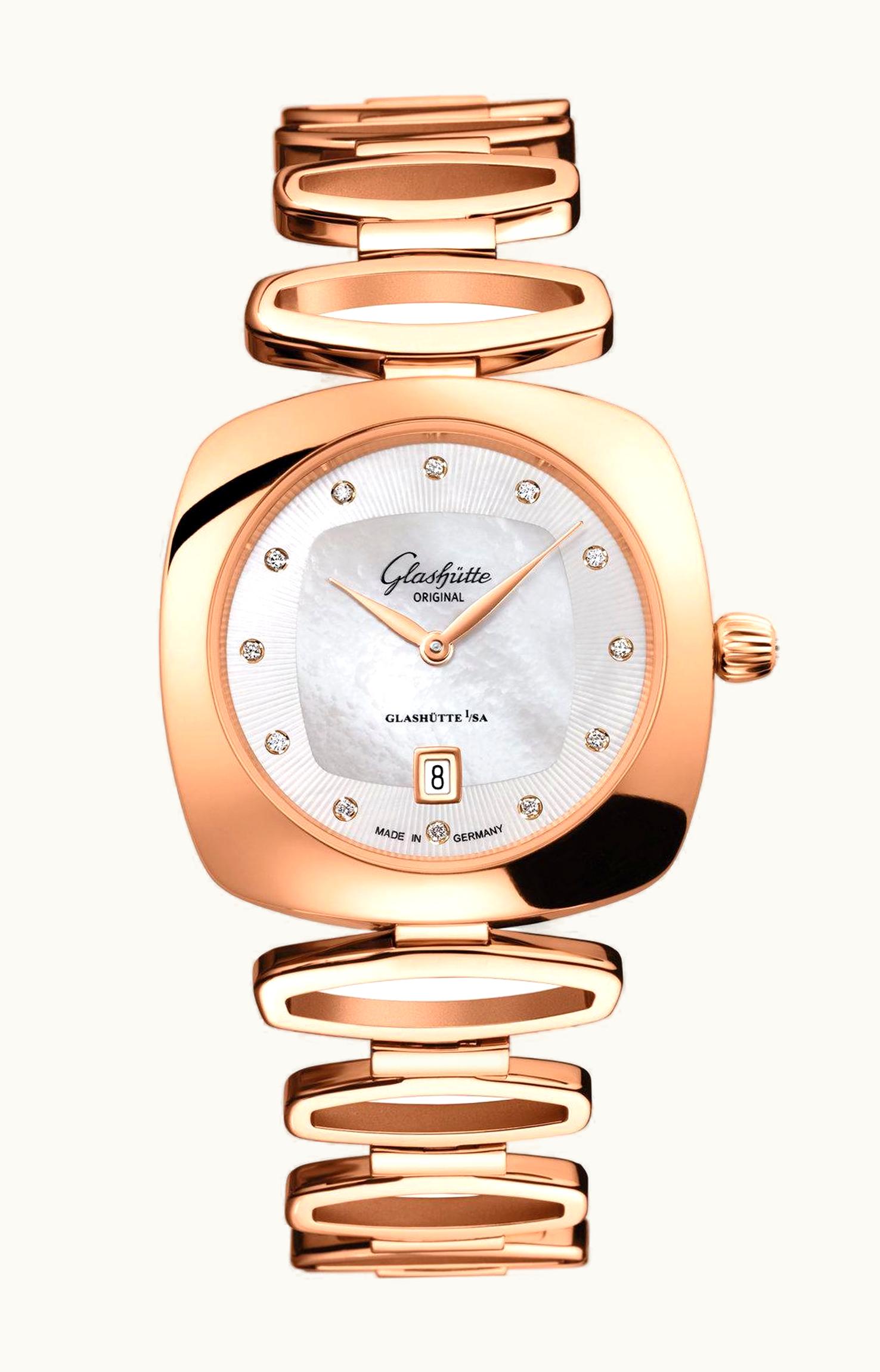 Glashütte Original Pavonina Date Red Gold / MOP / Bracelet