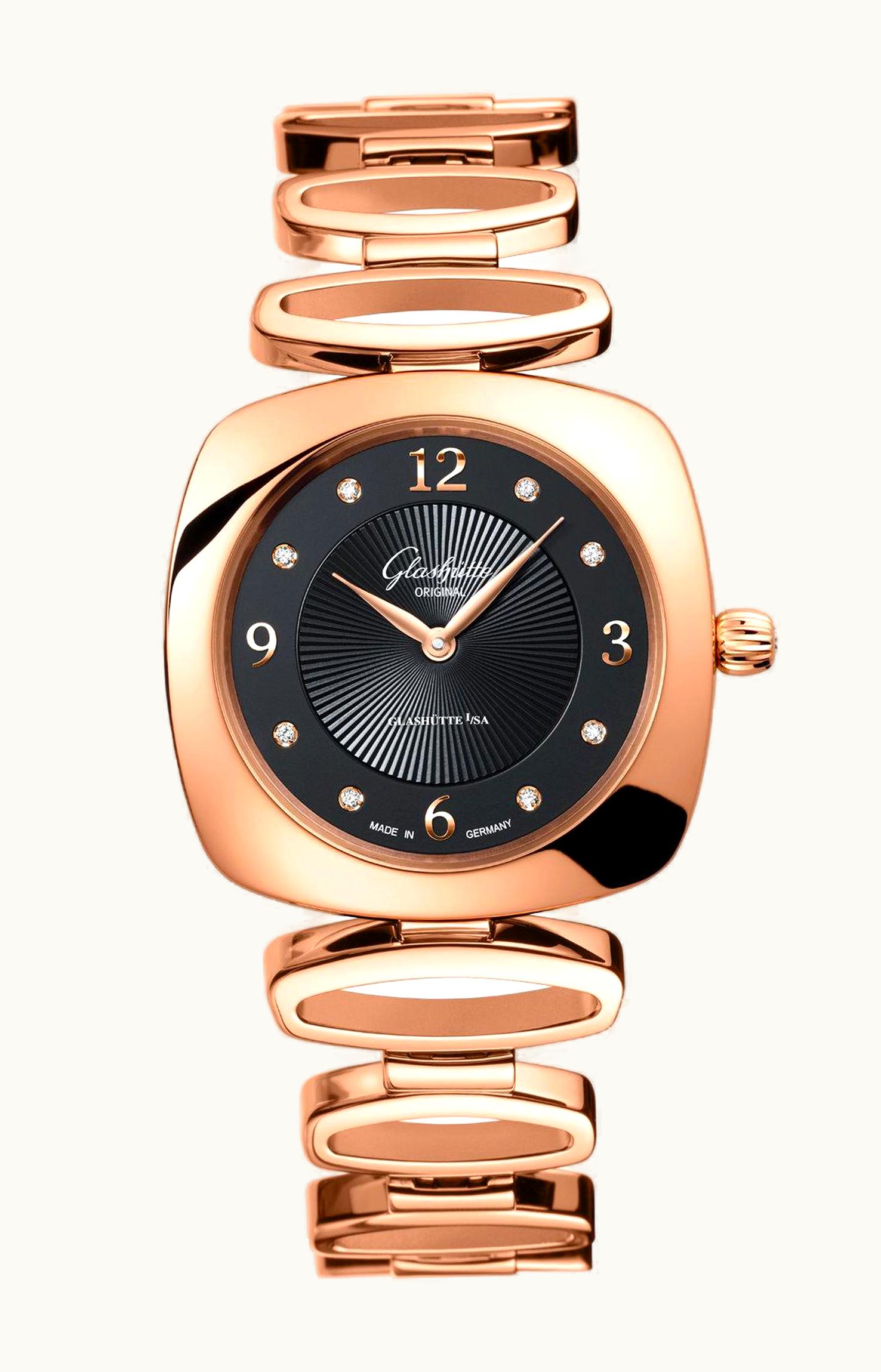 Glashütte Original Pavonina Red Gold / Black / Bracelet