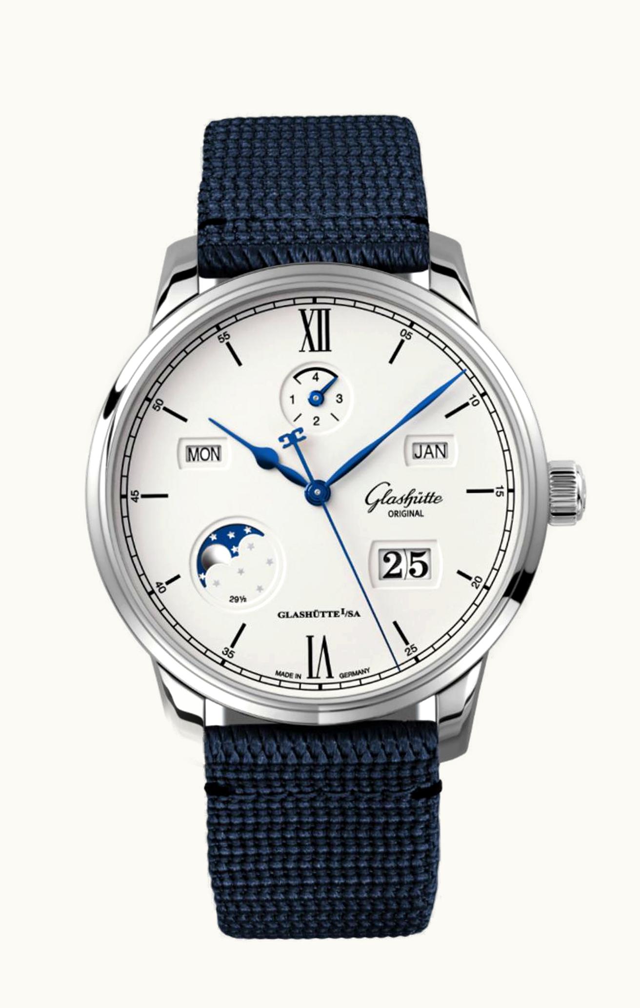 Glashütte Original Senator Perpetual Calendar Stainless Steel / Silver / Synthetic - Folding