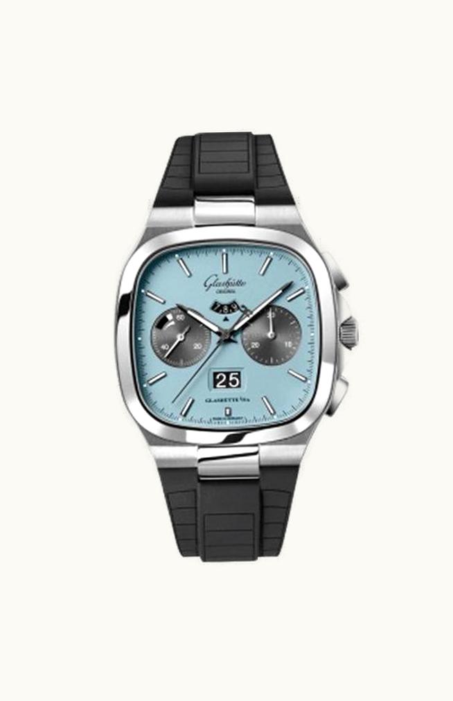 Glashütte Original Seventies Chronograph Panorama Date Ocean Breeze/ Rubber