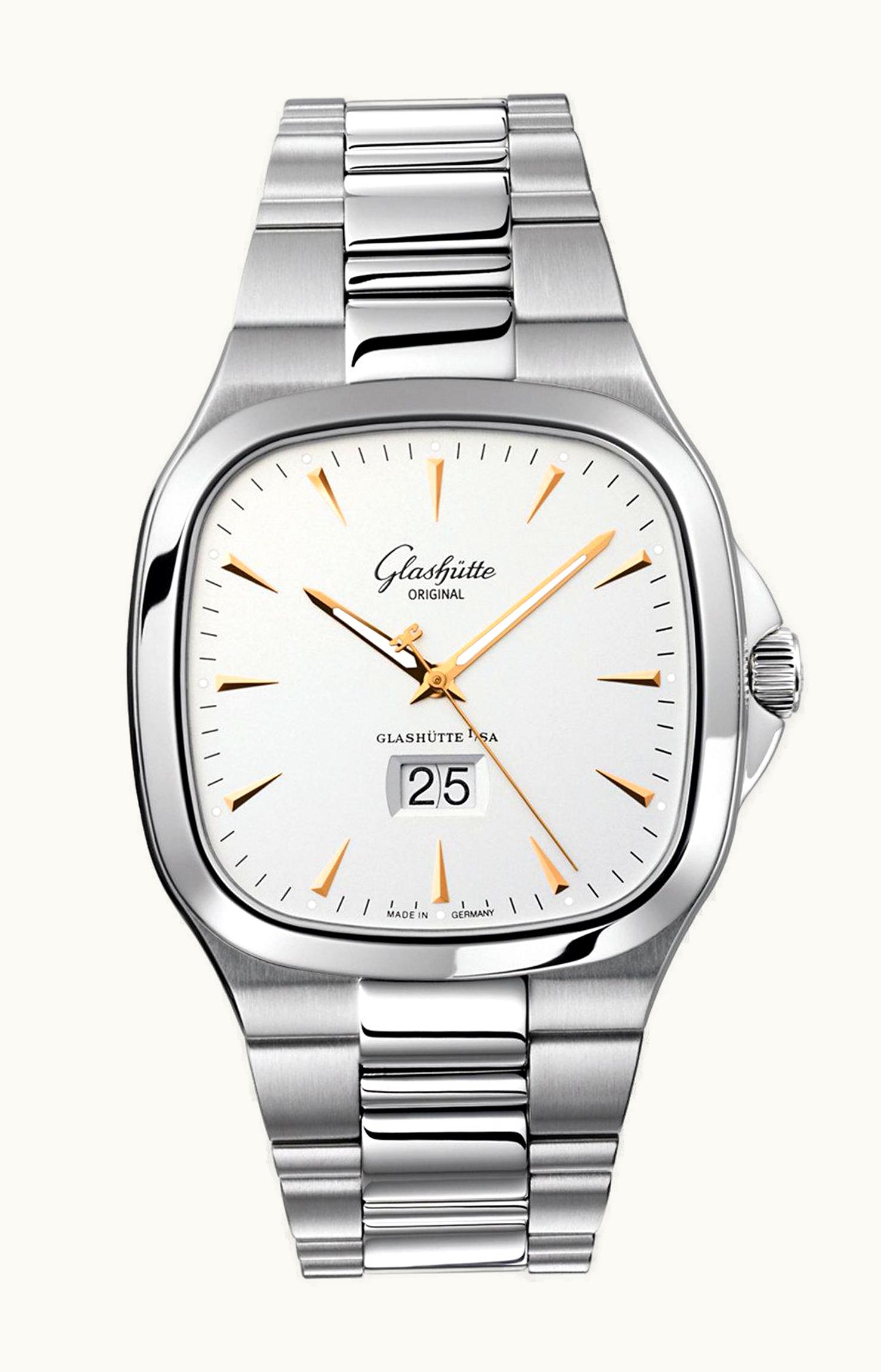 Glashütte Original Seventies Panorama Date Silver / Bracelet