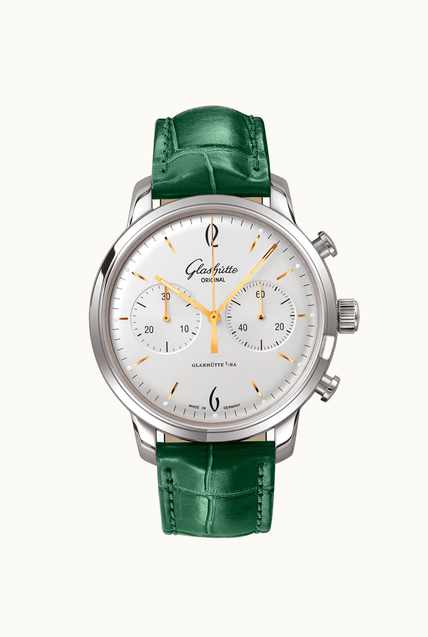 Glashütte Original Sixties Square Chronograph Stainless Steel / Silver