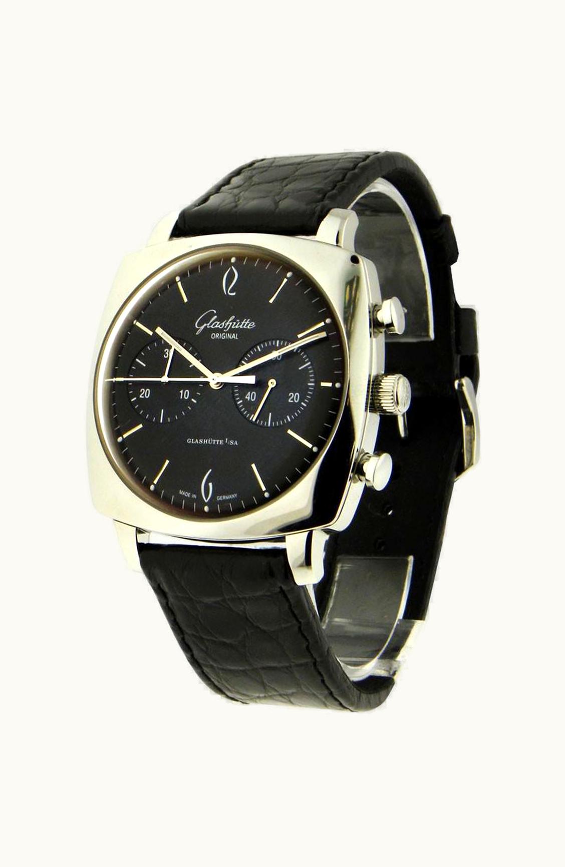 Glashütte Original Sixties Square Chronograph Stainless Steel / Black