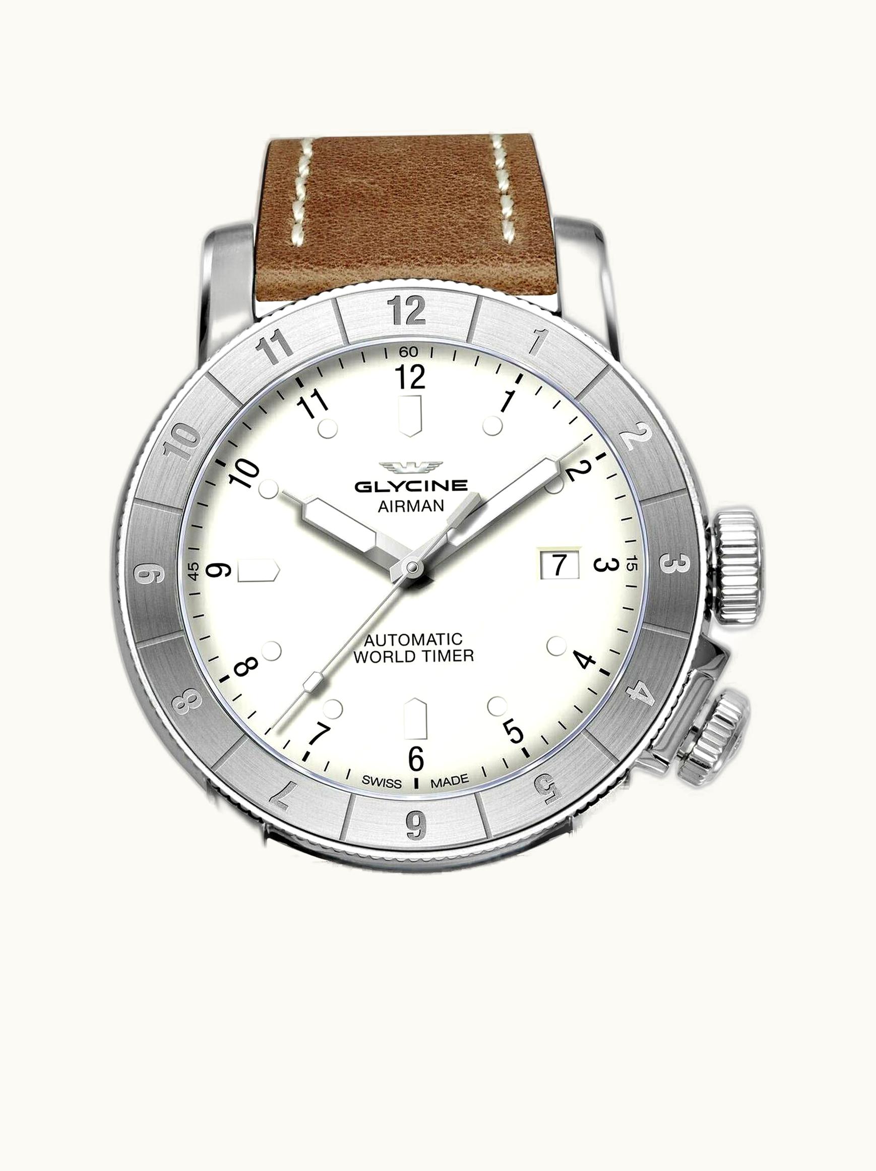 Glycine Airman 42 Automatic Stainless Steel / White