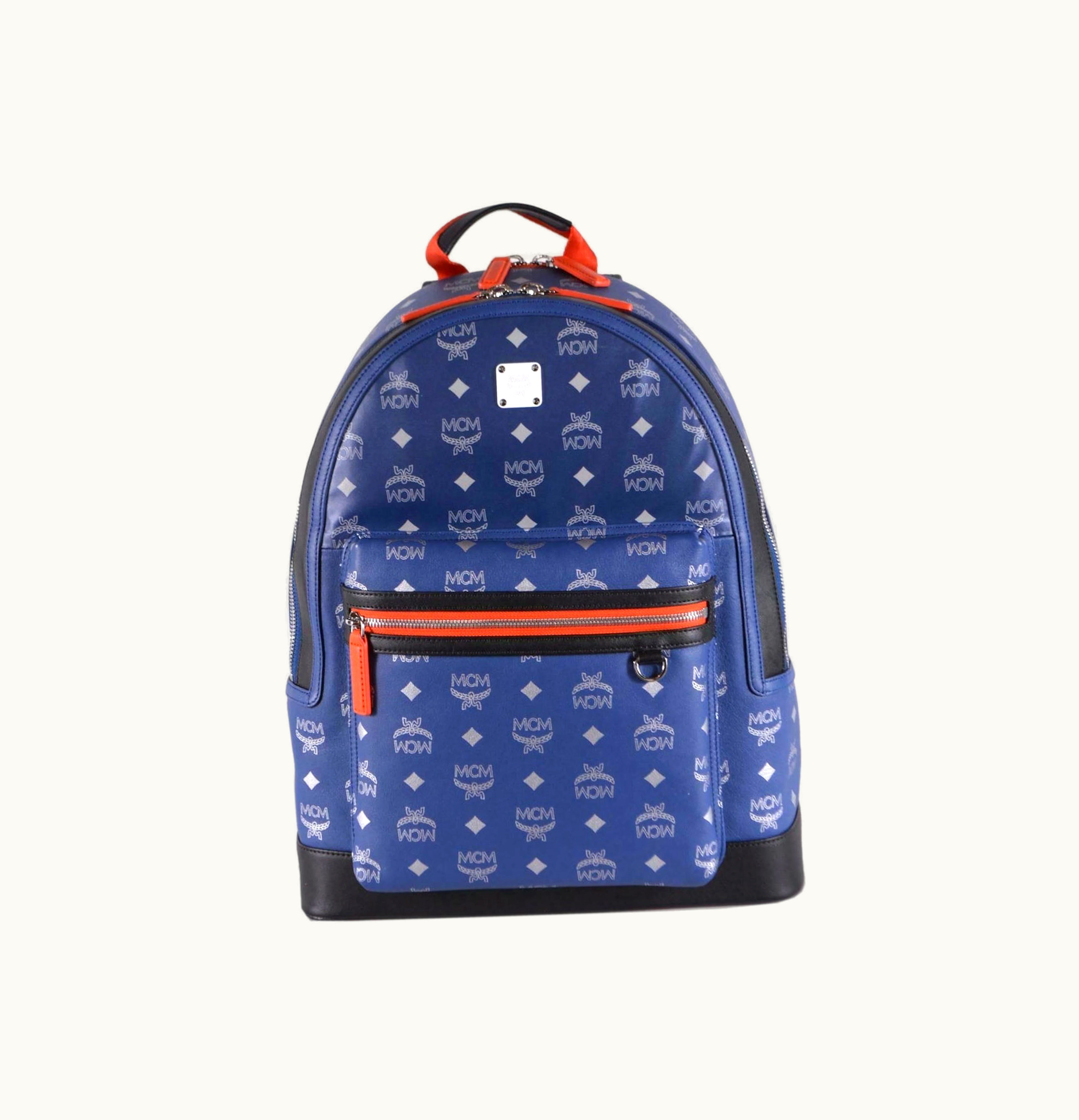 MCM MCM Backpack Visetos Medium Estate Blue