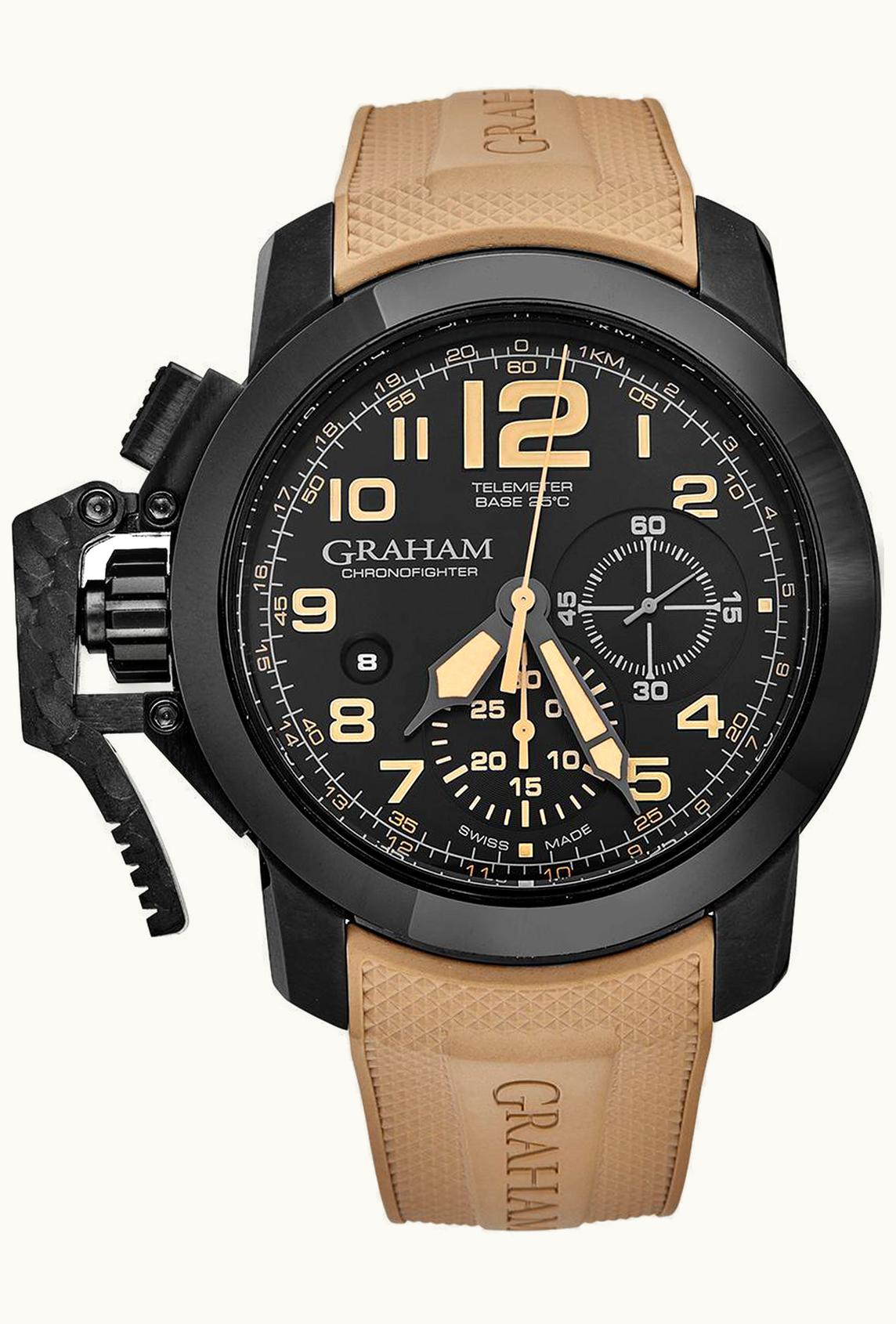 Graham Chronofighter Oversize Black Sahara