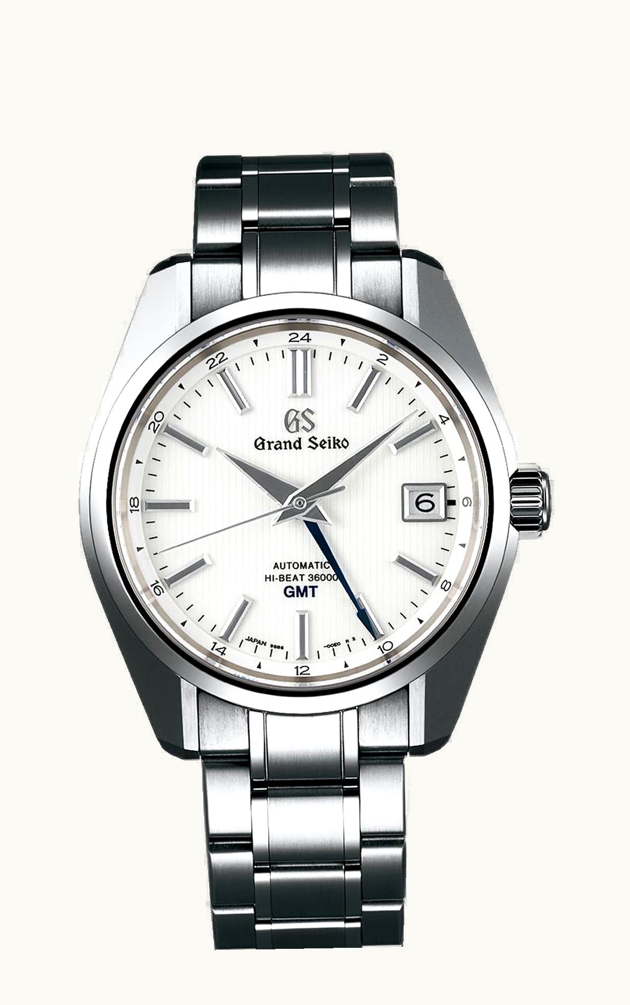 Grand Seiko Automatic Hi Beat 36000 GMT Titanium / White / Bracelet