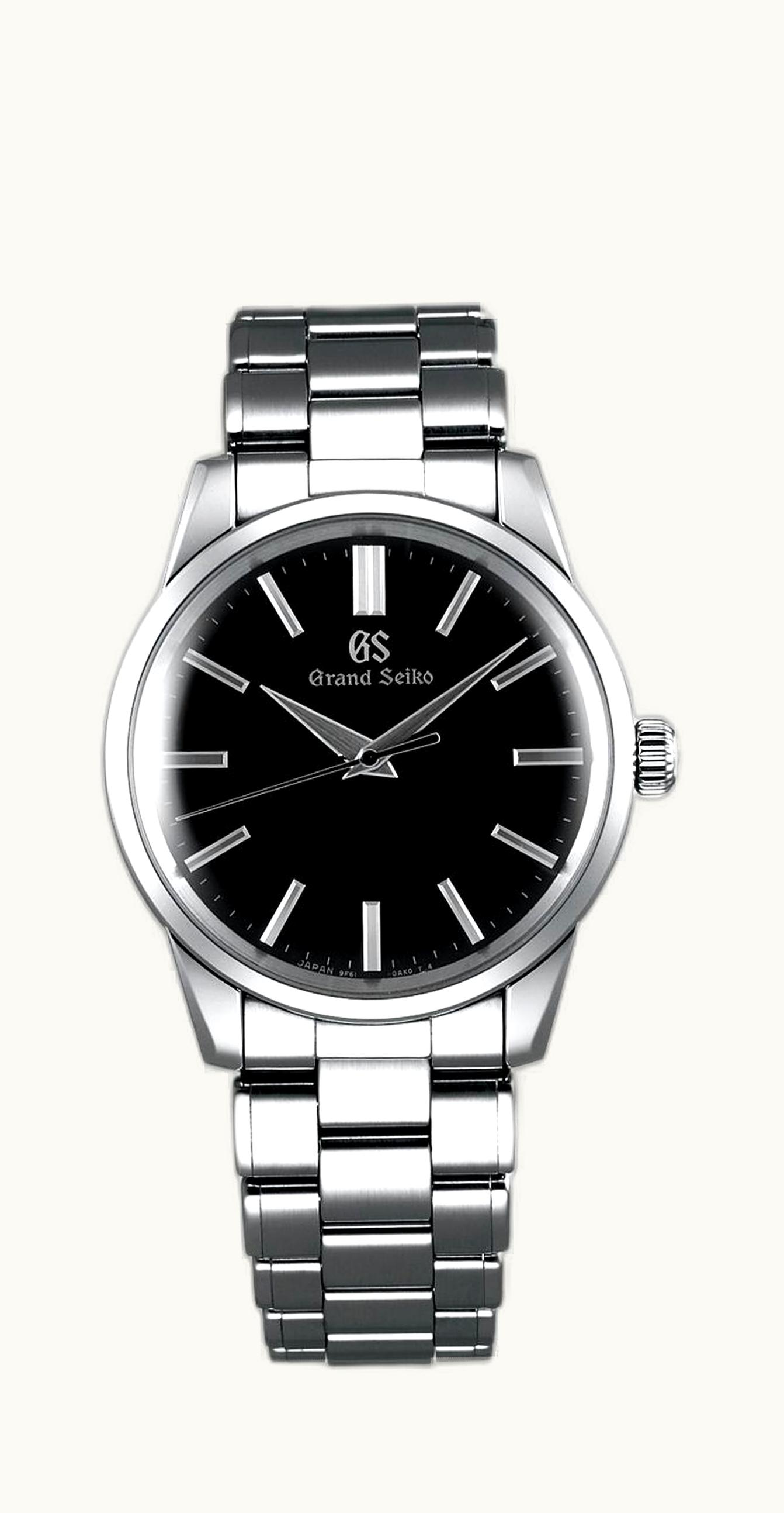 Grand Seiko Quartz Stainless Steel / Black / Bracelet
