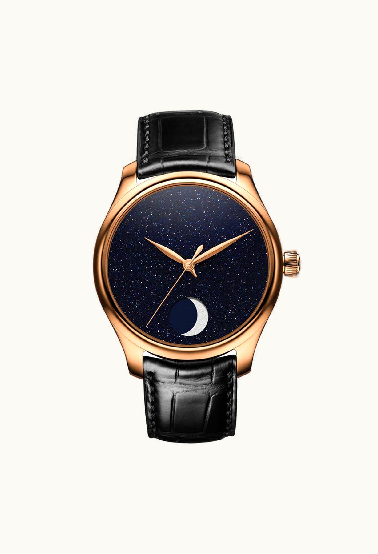 H. Moser & Cie Endeavour Perpetual Moon Stainless Steel / Aventurine Concept