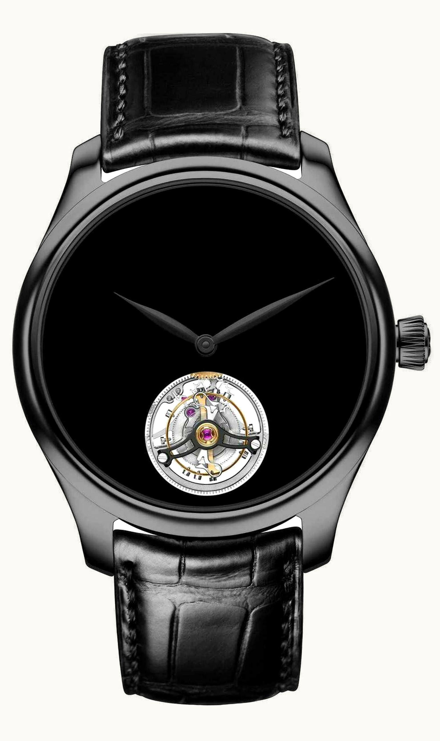 H. Moser & Cie Endeavour Tourbillon DLC / Vantablack Concept Black Hands