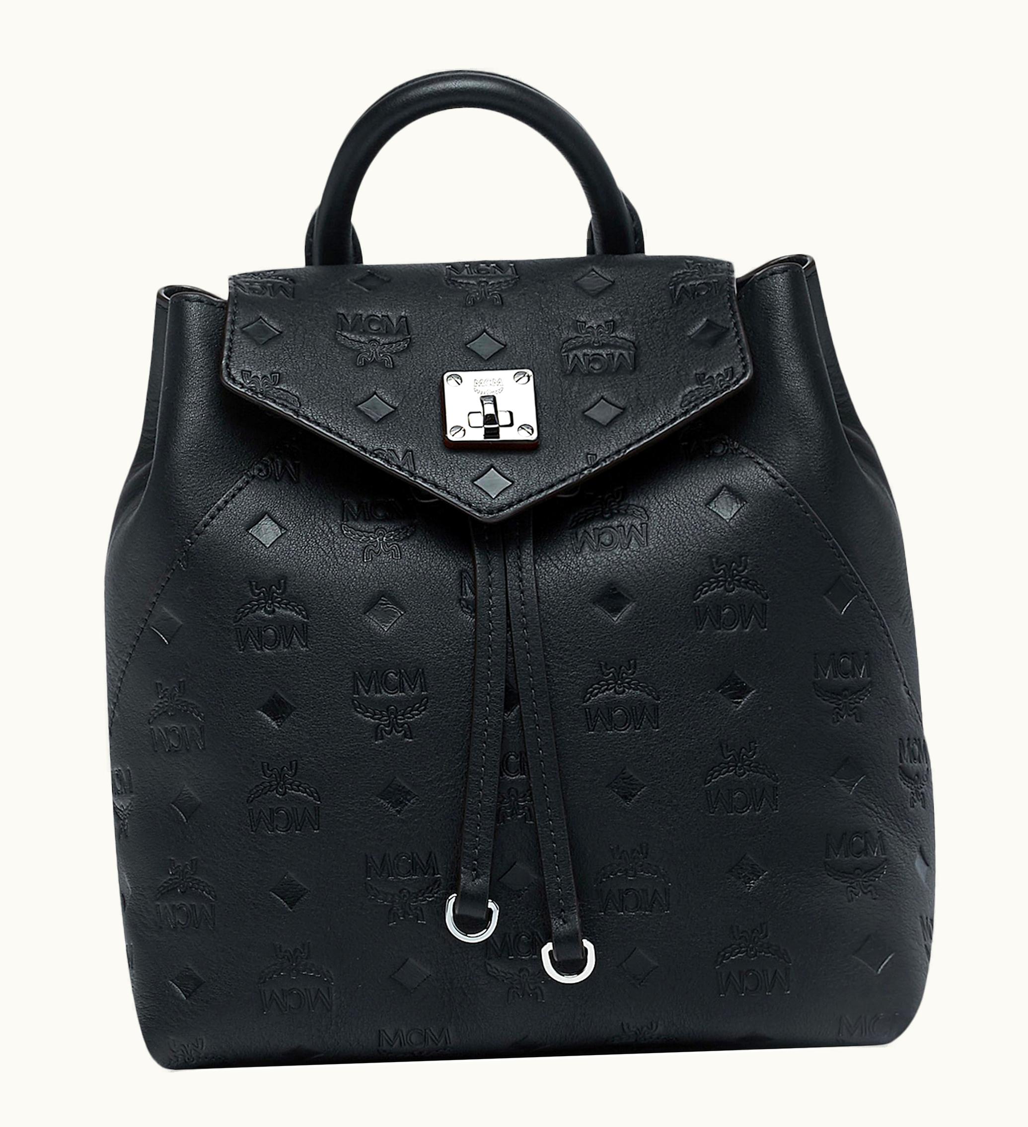 MCM MCM Essential Backpack Monogram Black