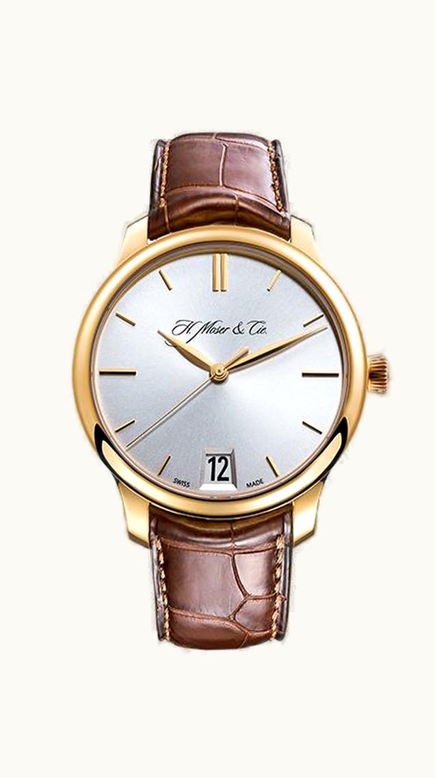 H. Moser & Cie Endeavour Big Date, Rose Gold, Argenté Dial