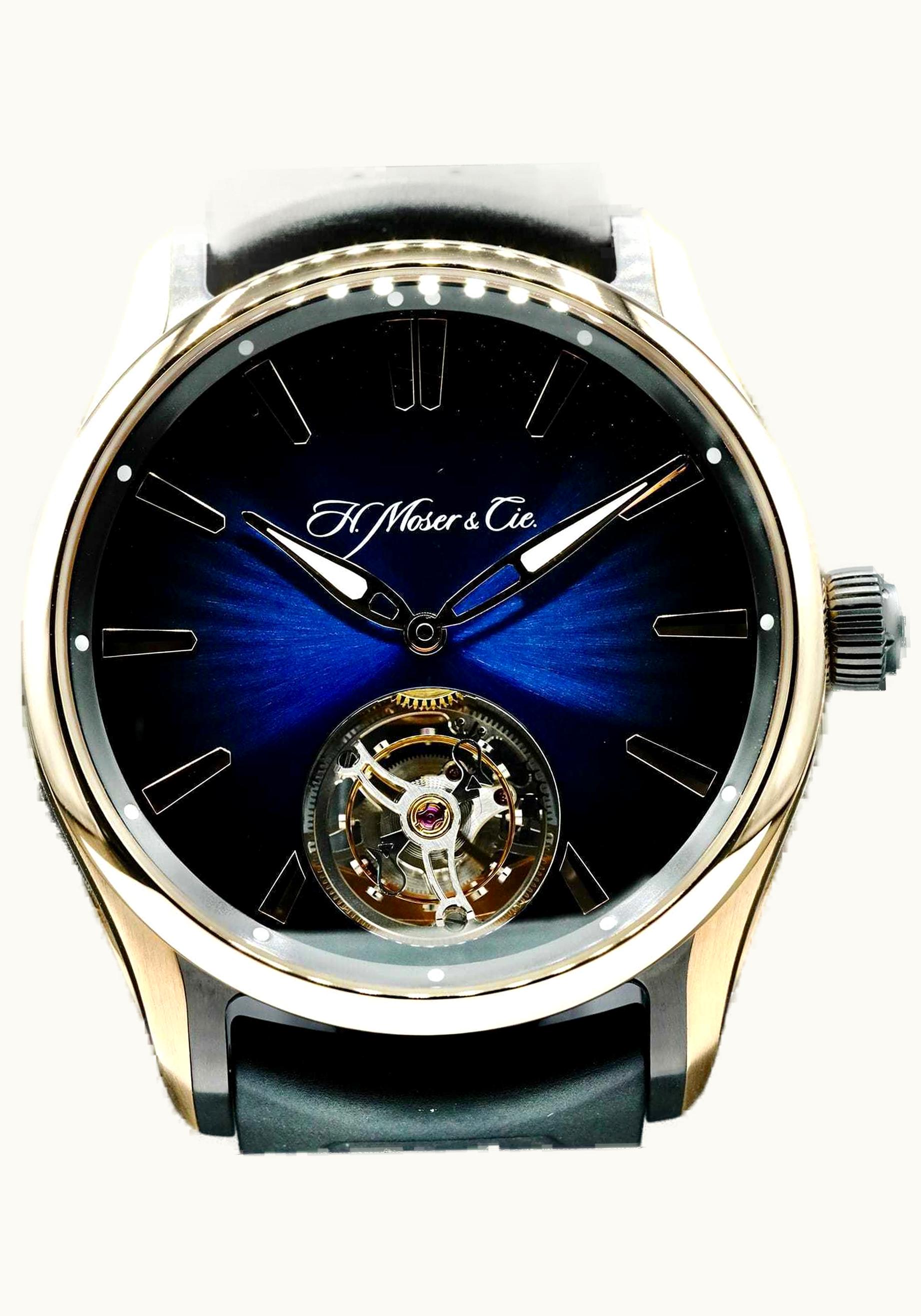 H. Moser & Cie Pioneer Tourbilon Red Gold / Midnight Blue