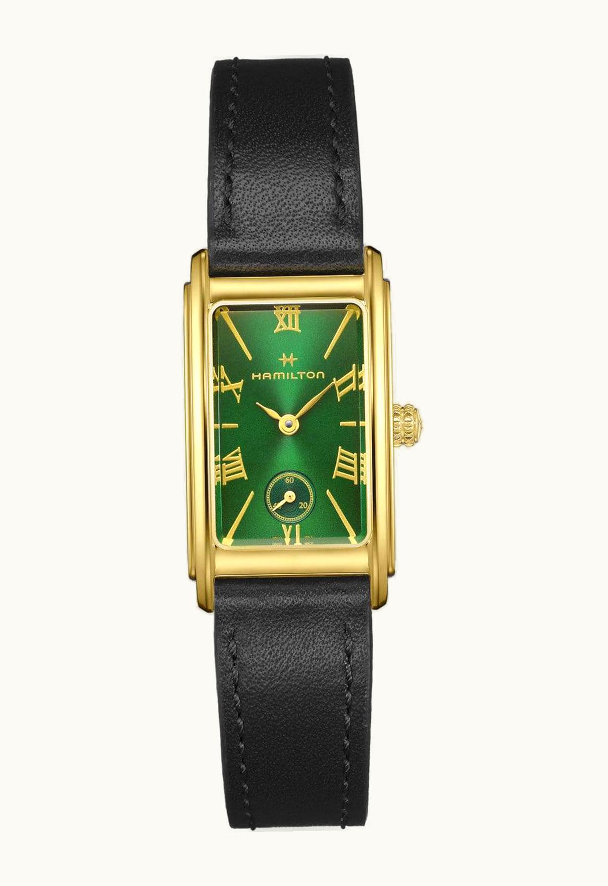 Hamilton Ardmore Quartz 18.7 Yellow Gold / Green