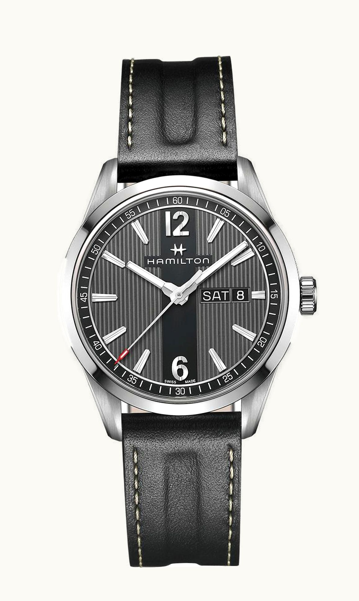 Hamilton Broadway Day Date Quartz Steel / Grey