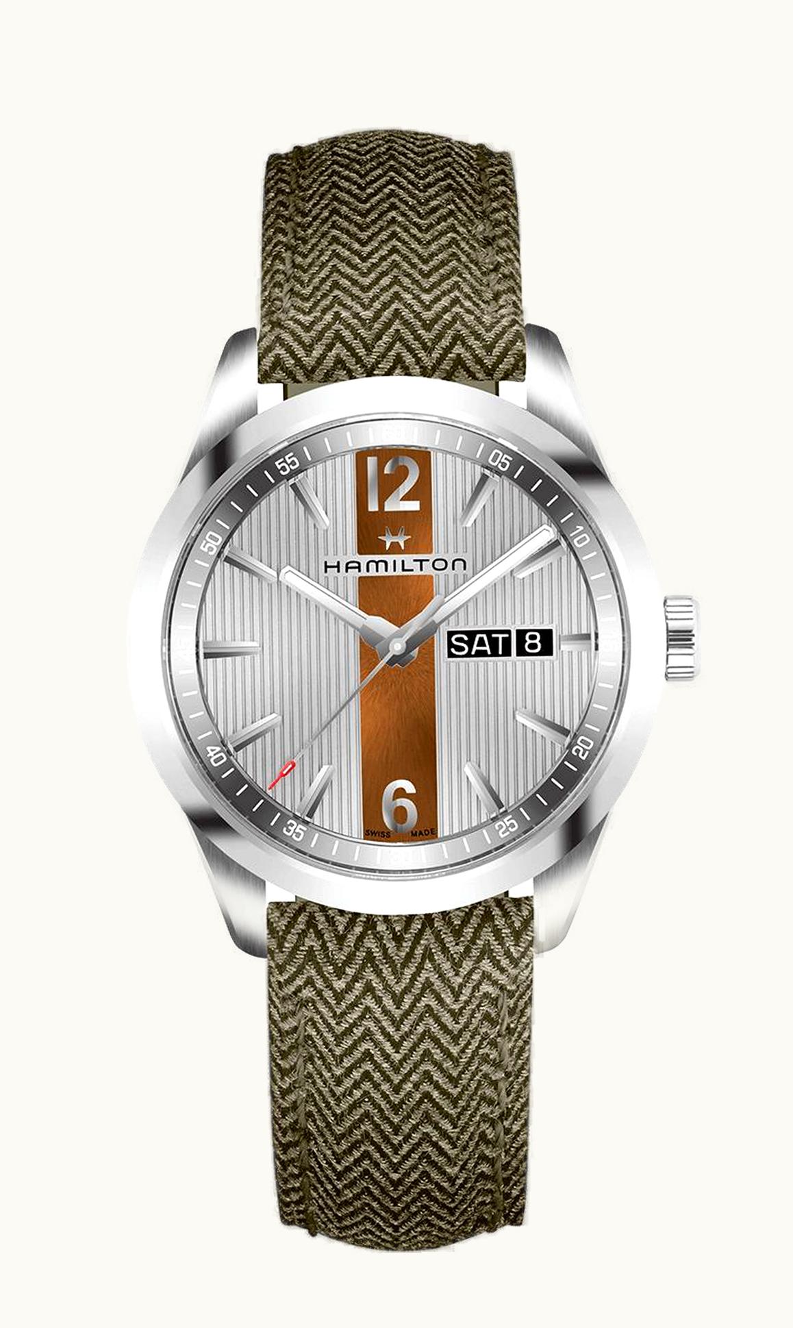 Hamilton Broadway Day Date Quartz Steel / Grey