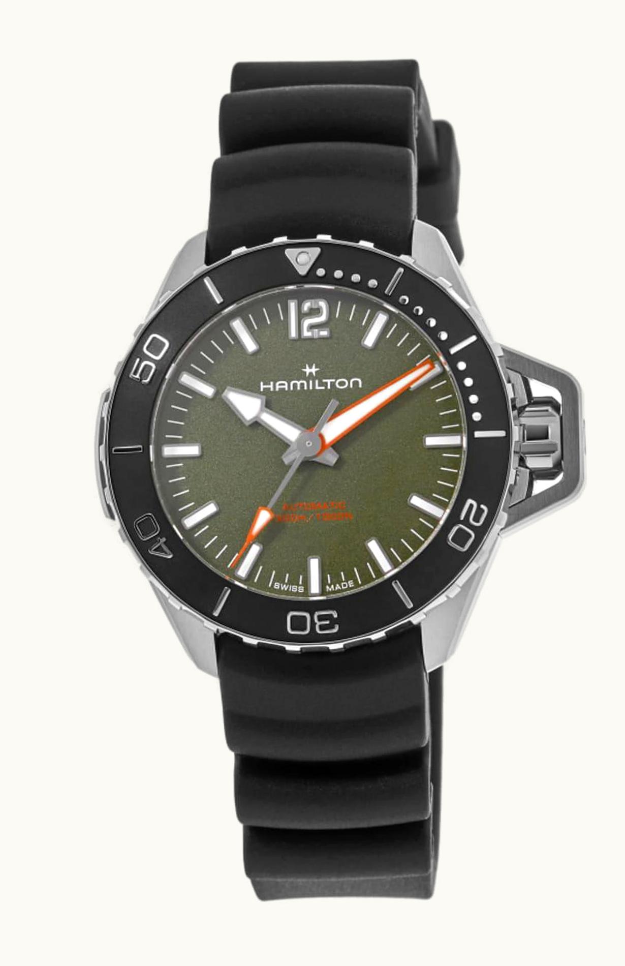 Hamilton Frogman Auto 41 Stainless Steel / Green / Rubber