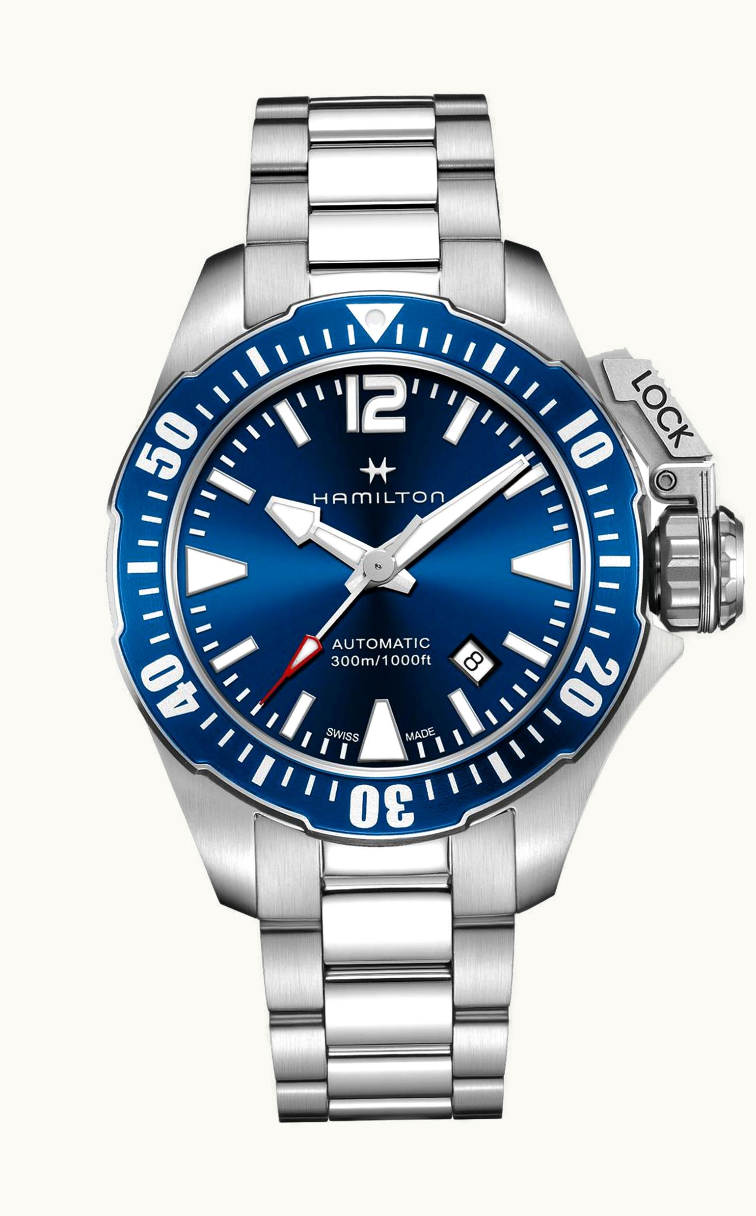 Hamilton Frogman Auto 42 Stainless Steel / Blue / Bracelet
