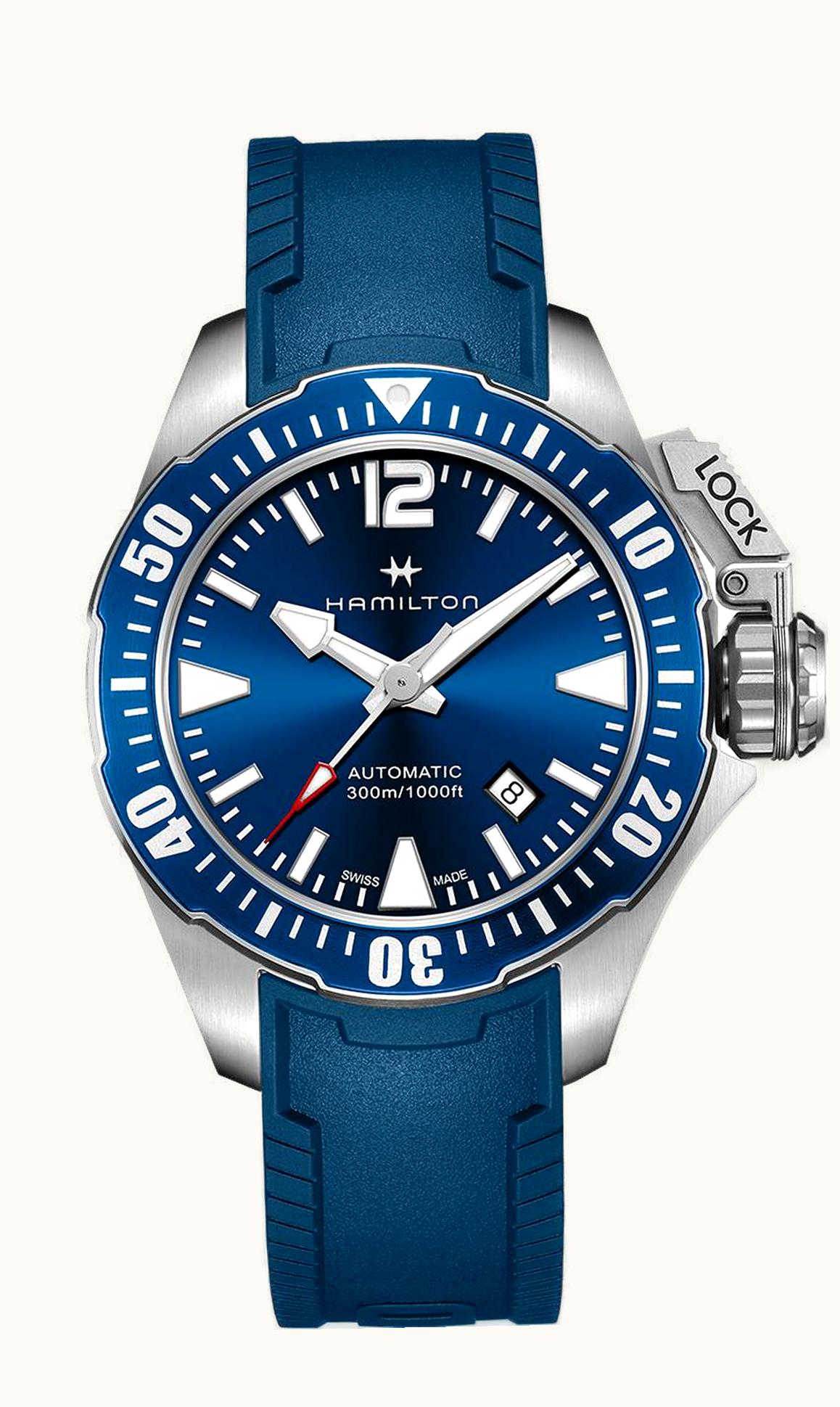 Hamilton Frogman Auto 42 Stainless Steel / Blue / Rubber