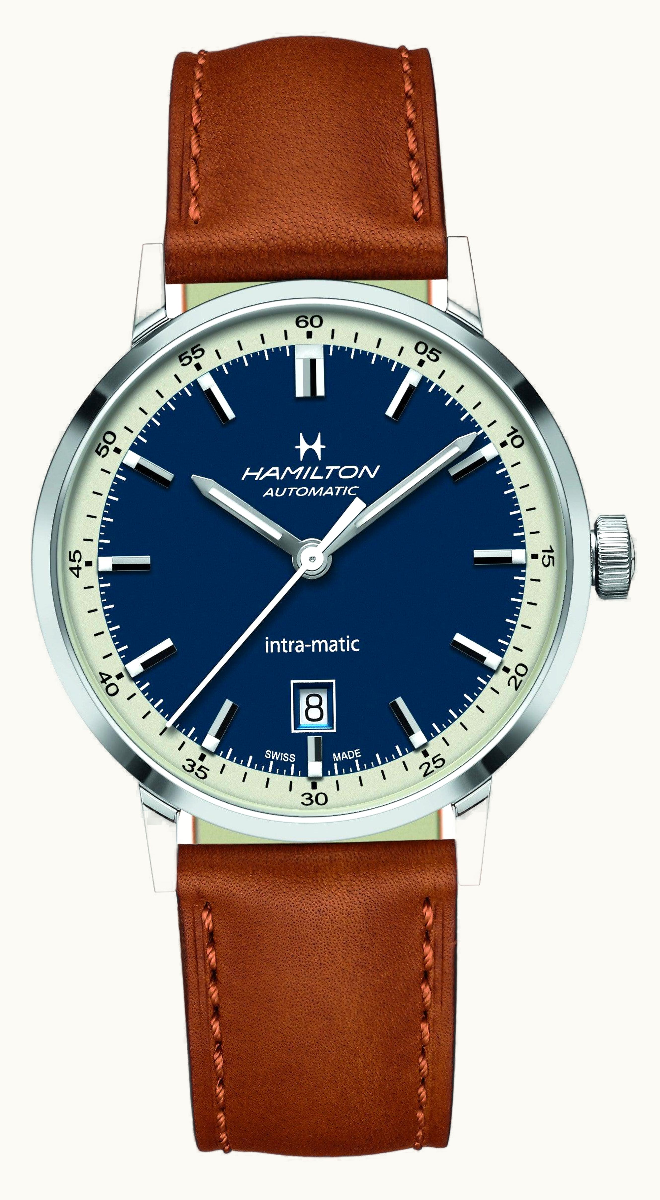 Hamilton Intra-Matic 40 Stainless Steel / Blue