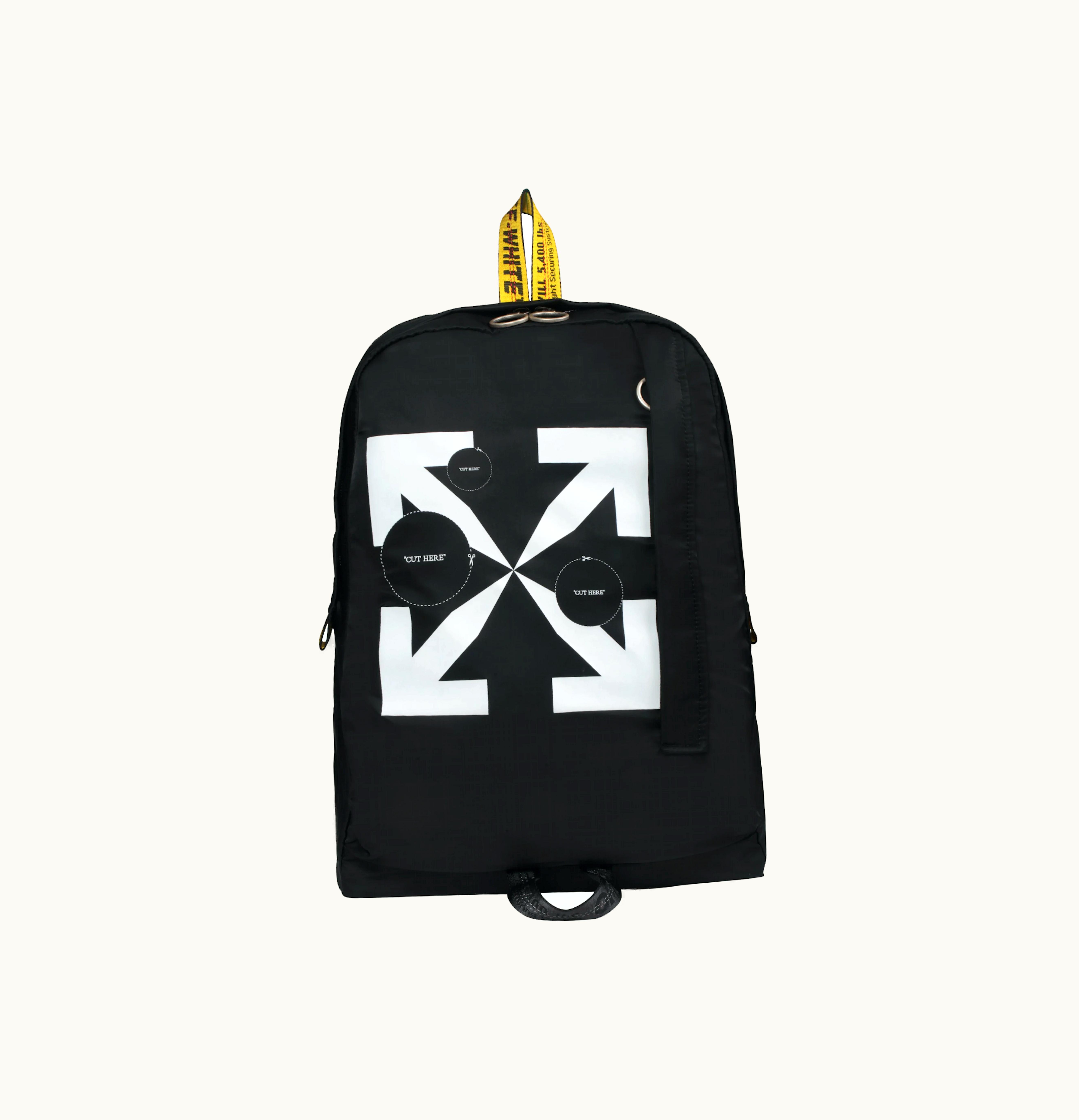 OFF-WHITE OFF WHITE CUT HERE Backpack Black White