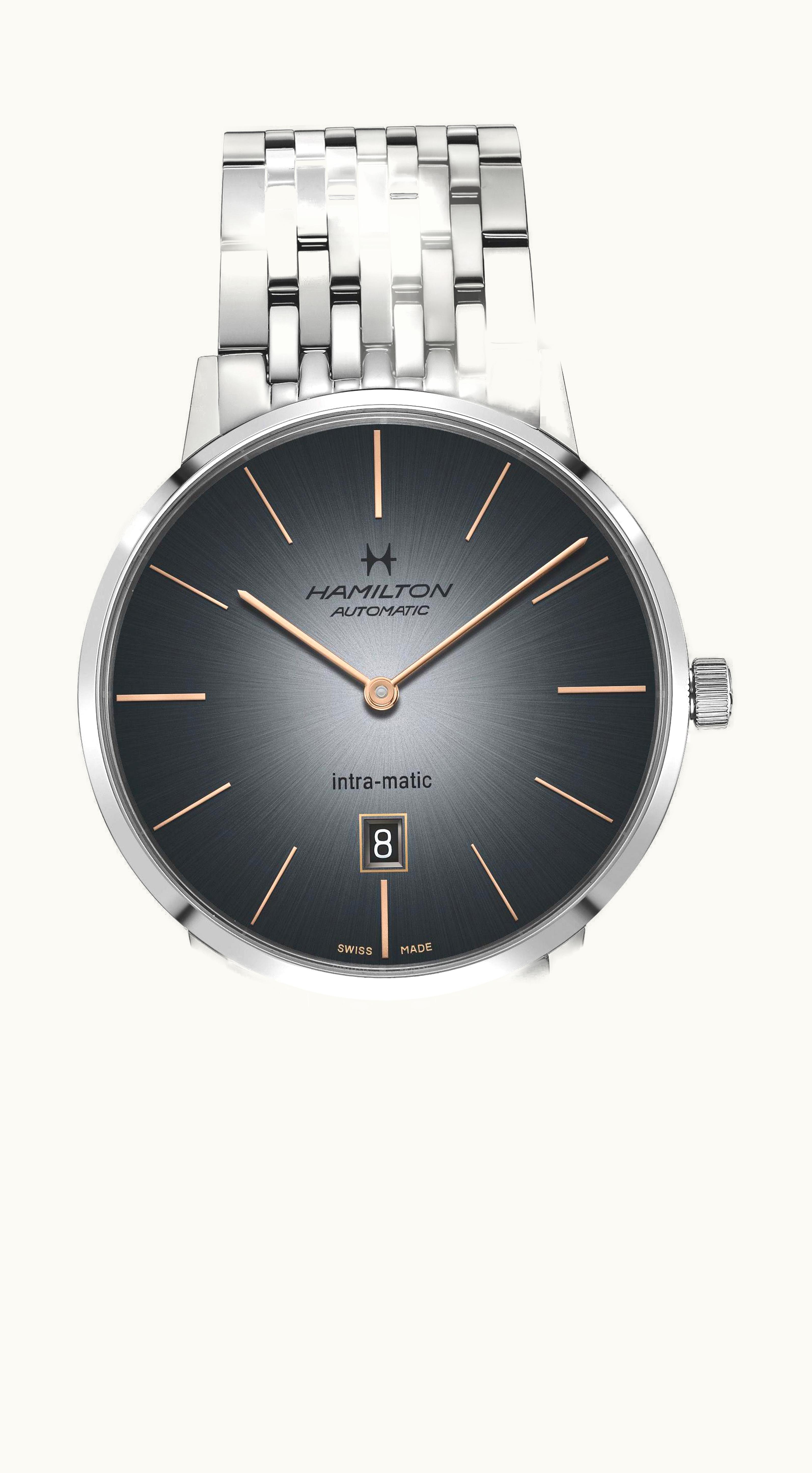 Hamilton Intra-Matic 42 Stainless Steel / Grey / Bracelet