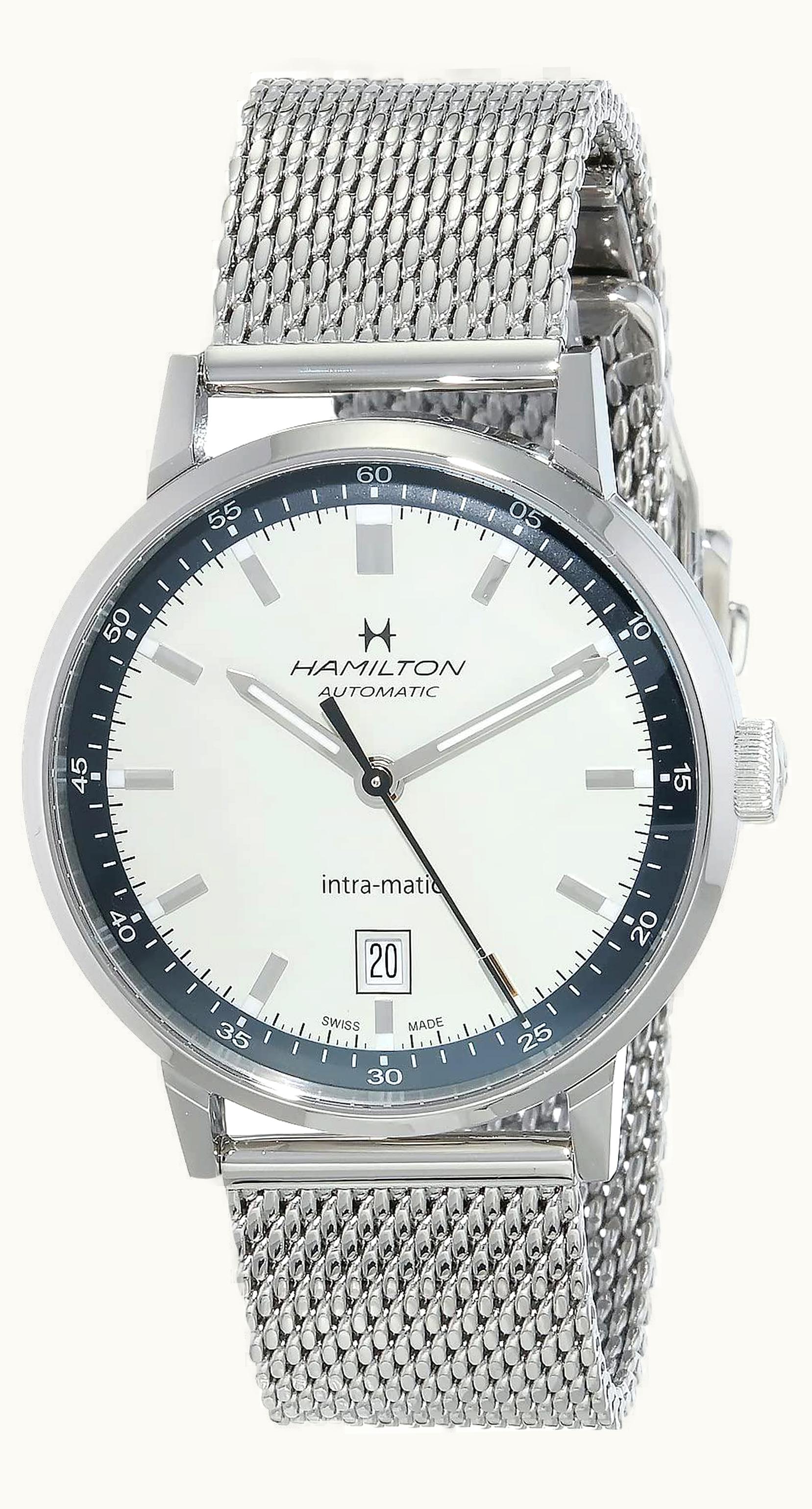 Hamilton Intra-Matic 40 Stainless Steel / Silver / Mesh