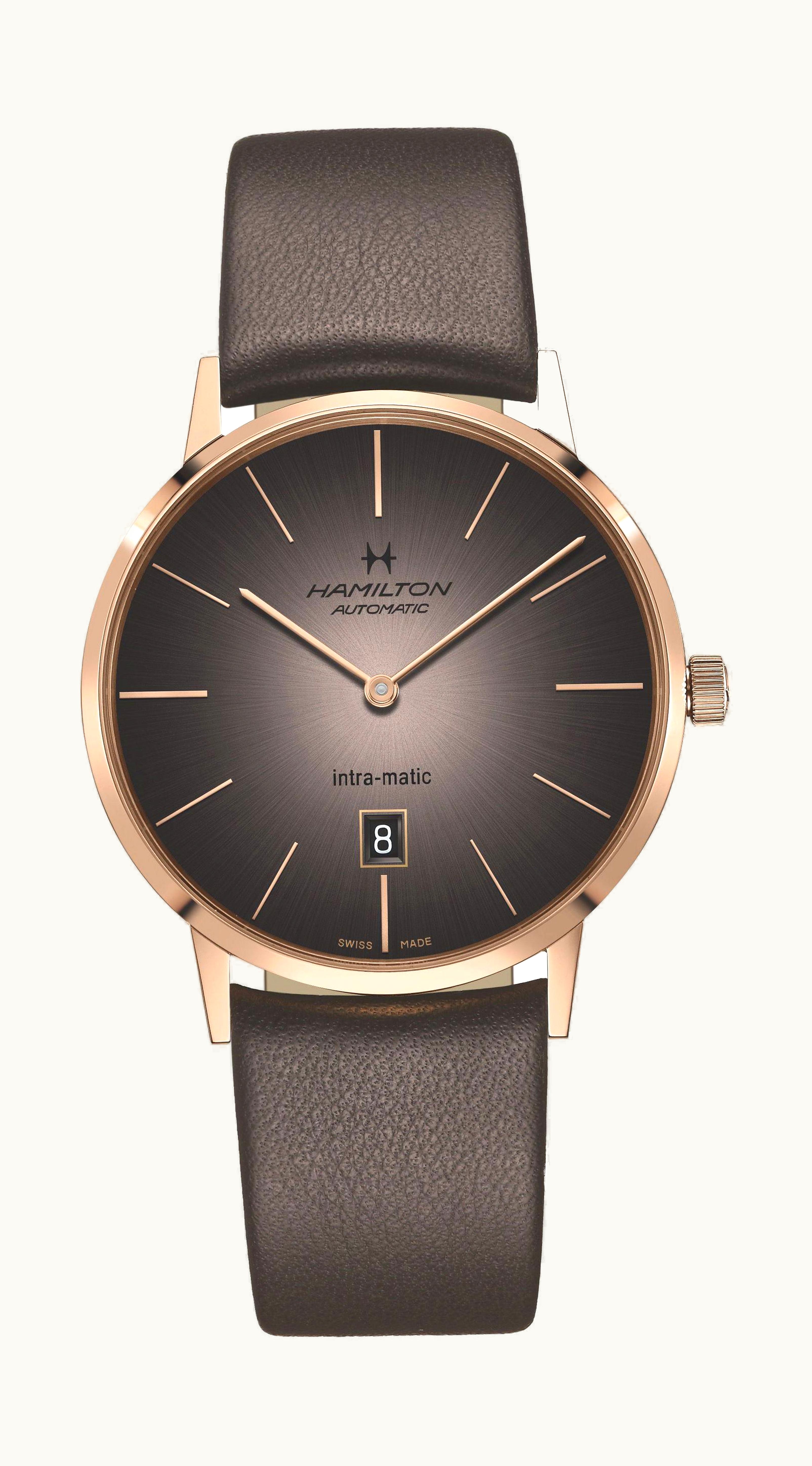 Hamilton Intra-Matic 42 Rose Gold / Grey