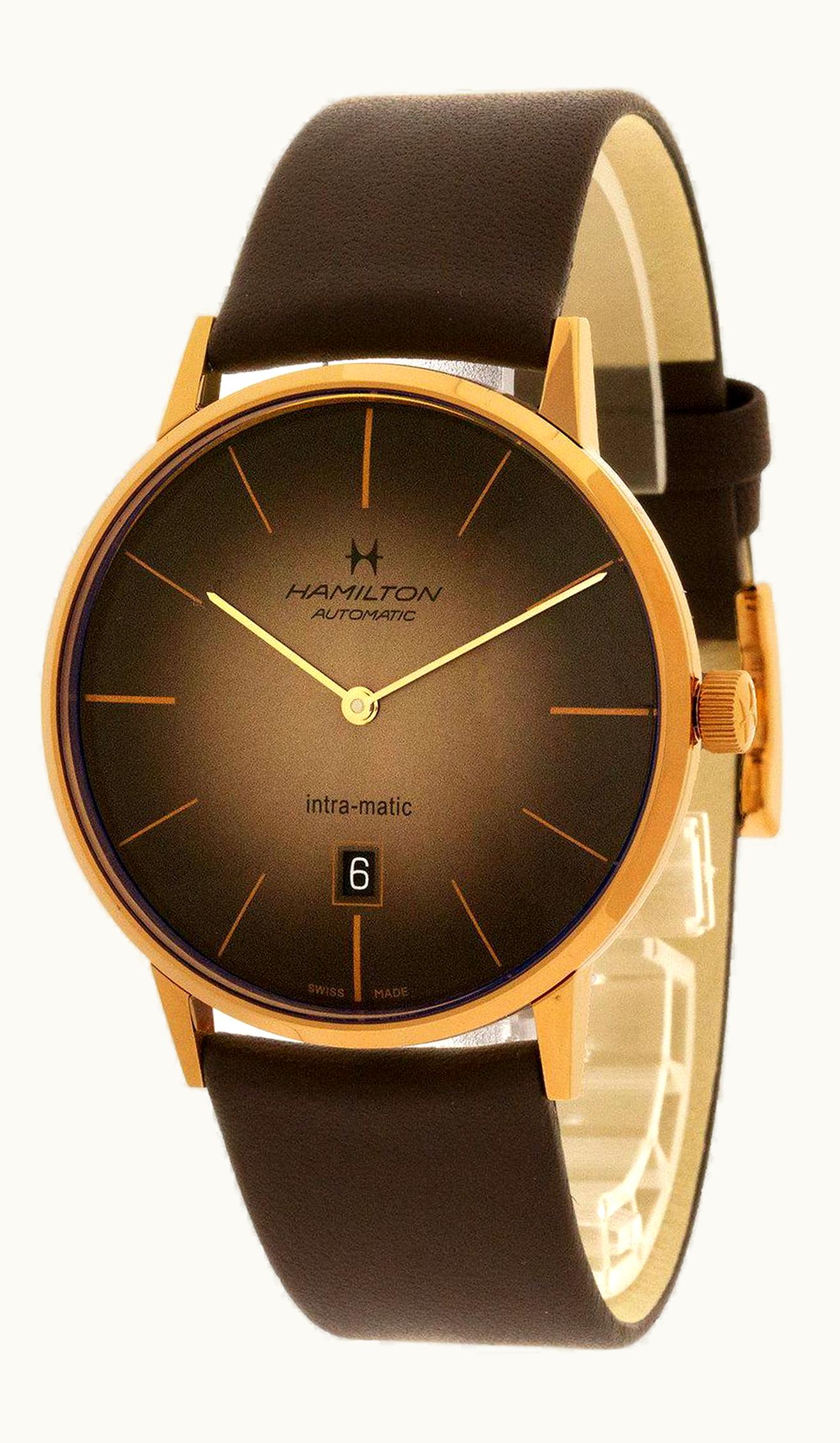 Hamilton Intra-Matic 38 Rose Gold / Grey