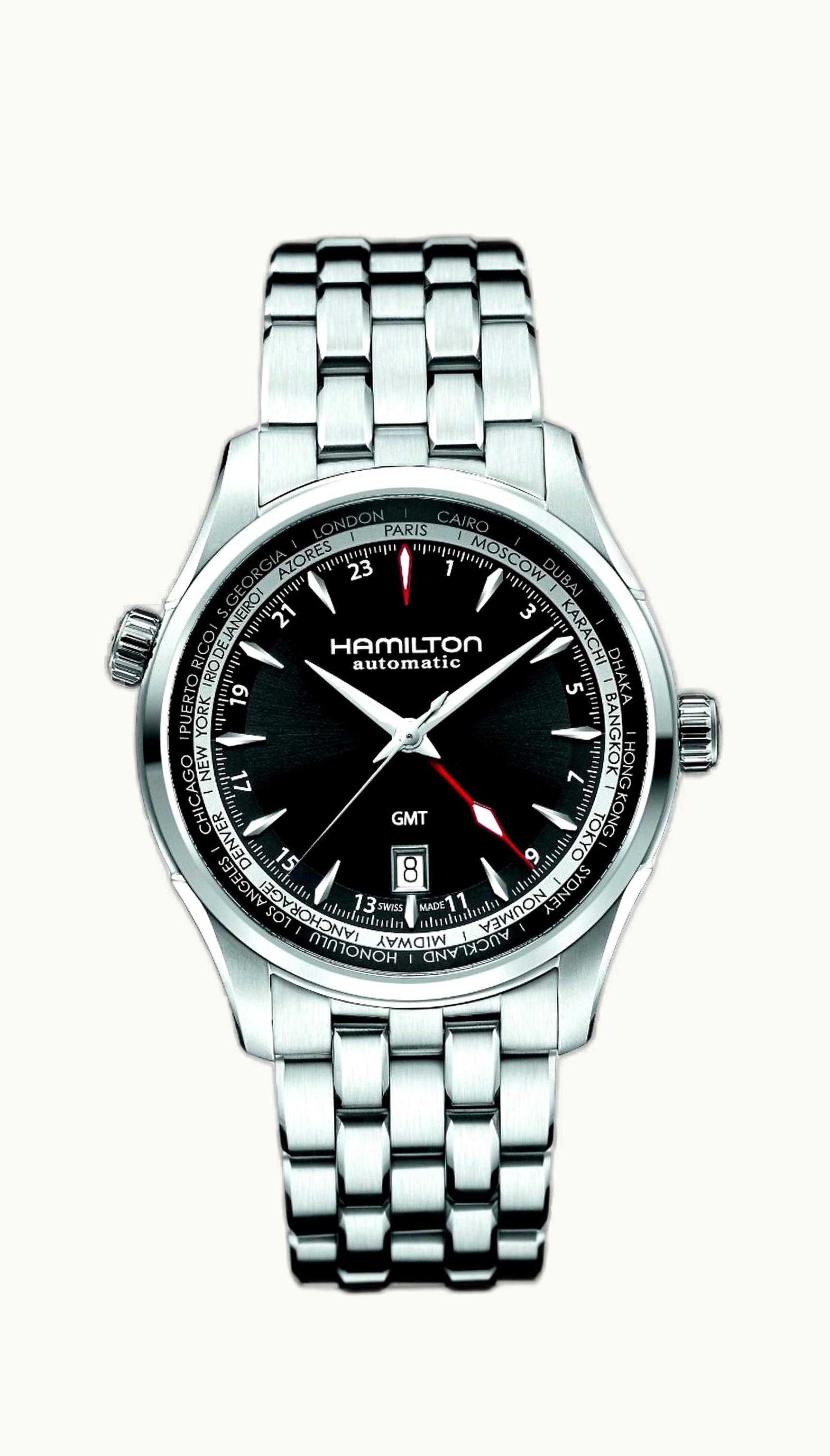 Hamilton Jazzmaster GMT 42 Stainless Steel / Black