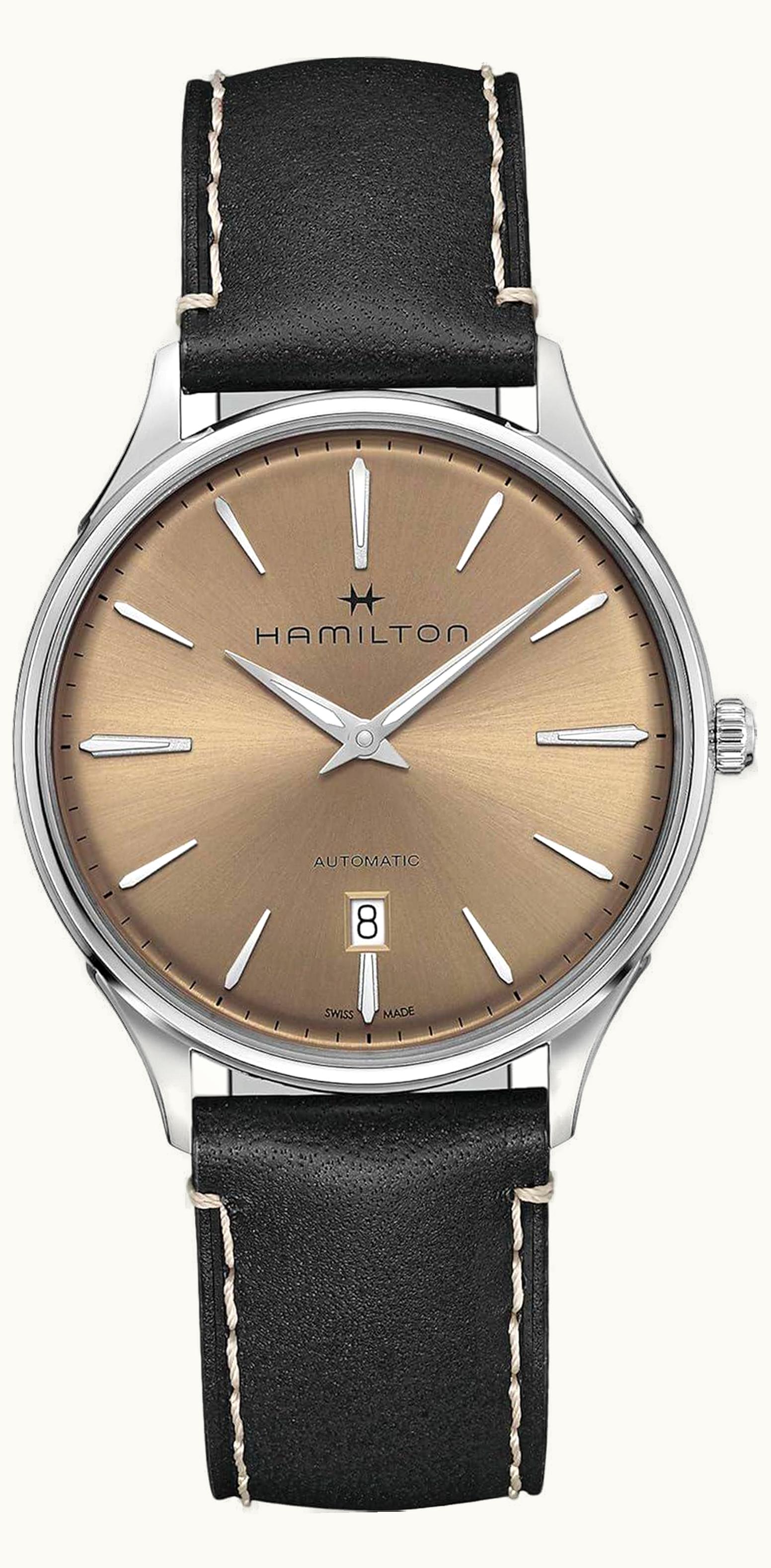 Hamilton Jazzmaster Thinline Auto 40 Stainless Steel / Beige