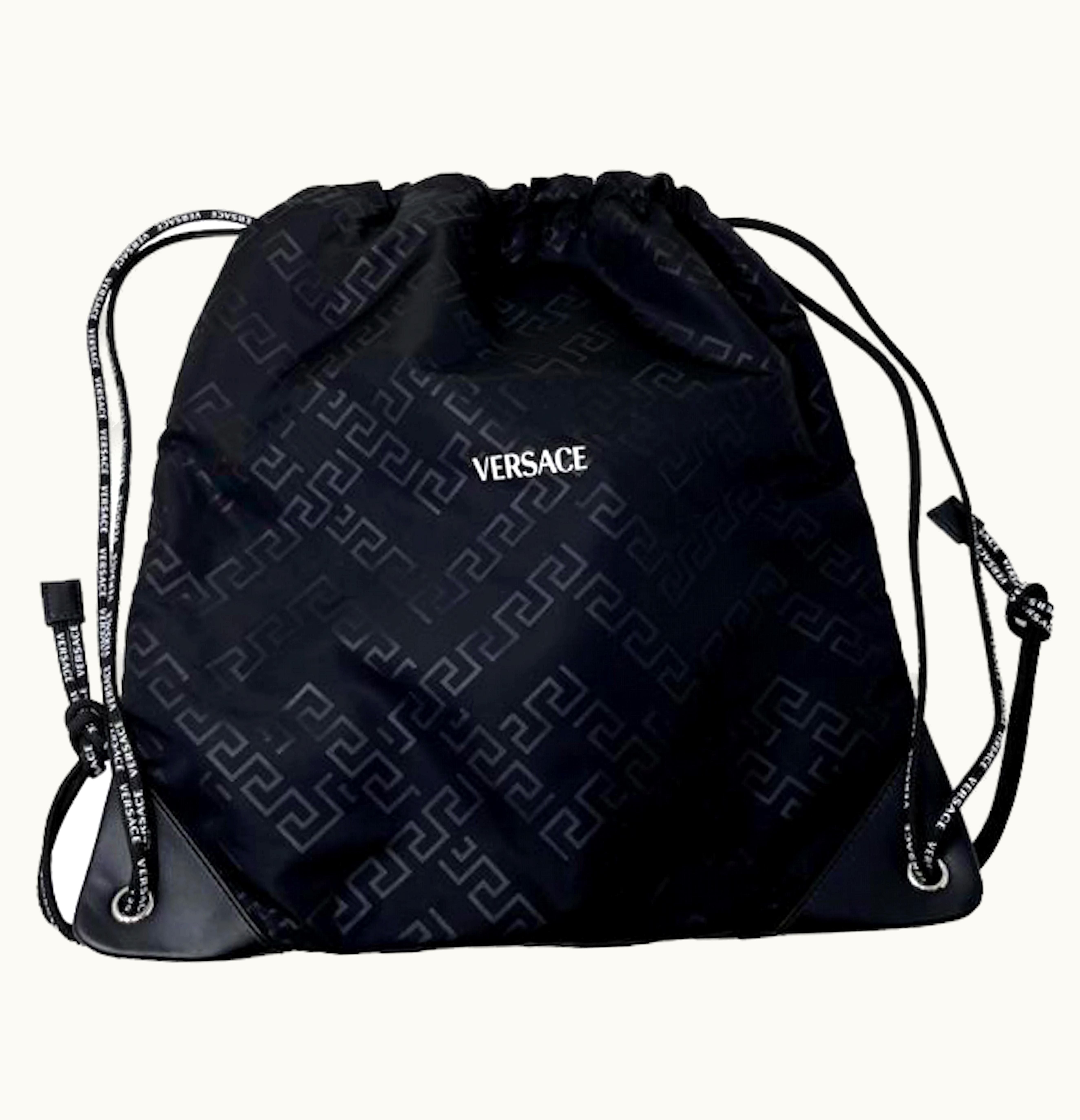 Versace Versace Rucksack Drawstring Bag Black