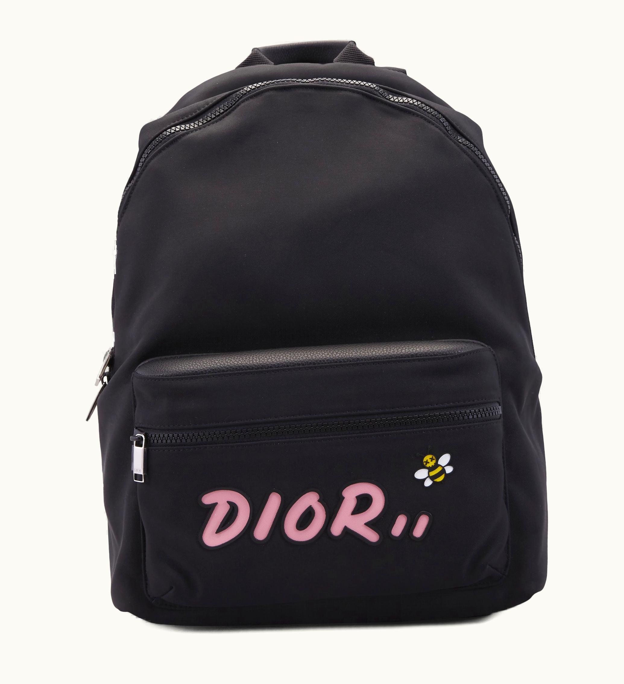 Dior Dior Rider Backpack Dior x Kaws With Pink Dior Logo Nylon Black