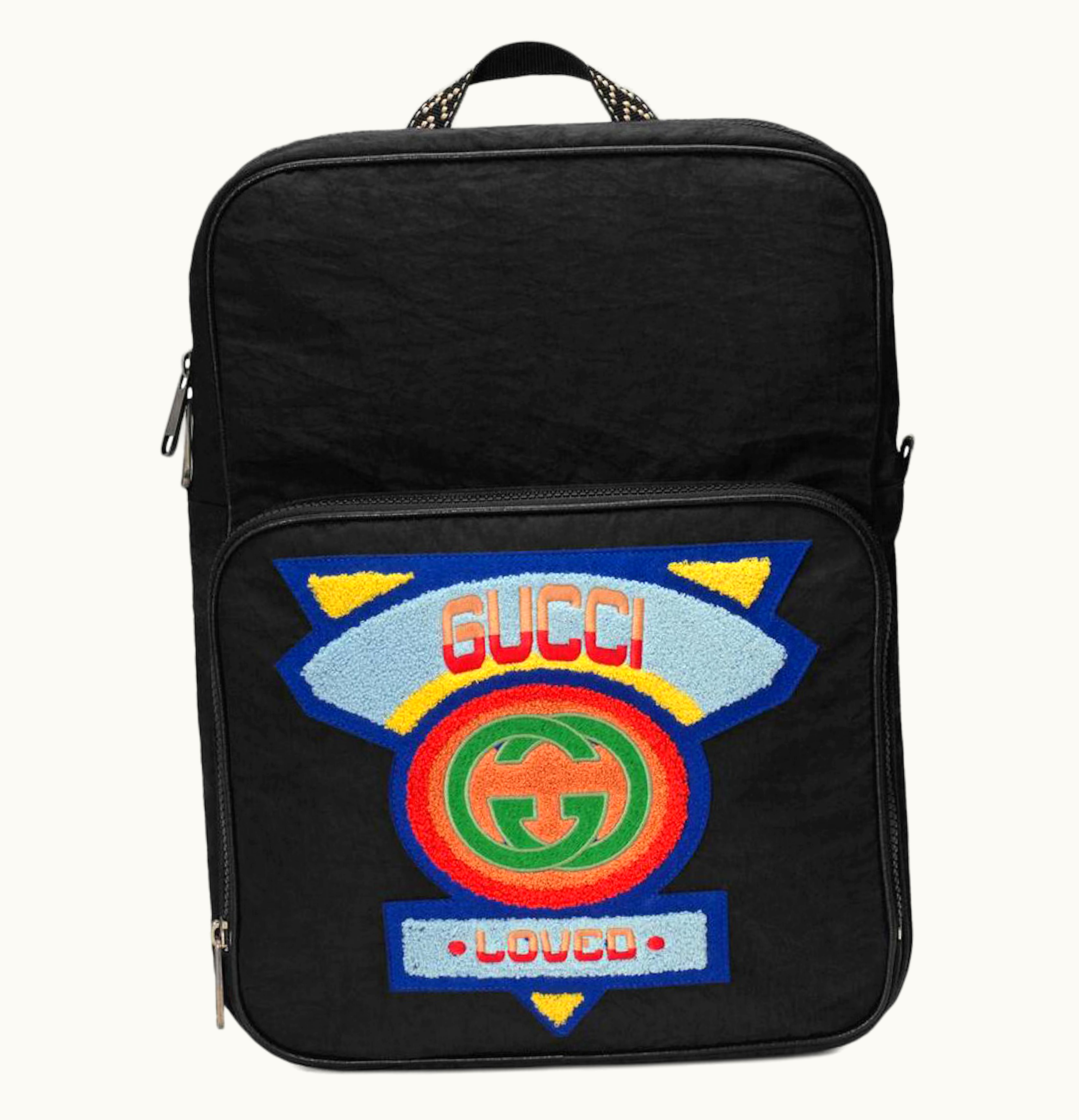 Gucci Gucci Backpack 80s Patch Medium Black