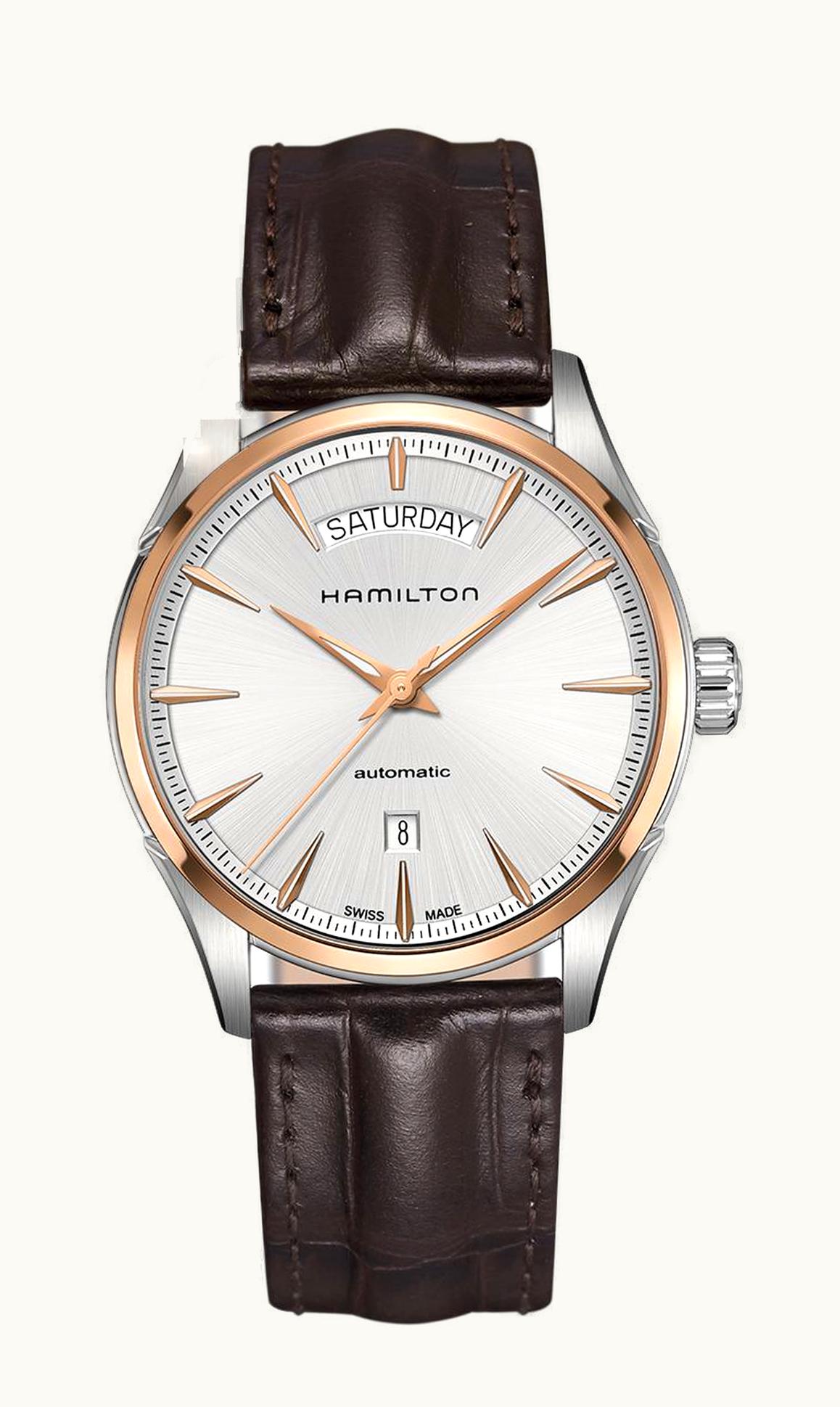 Hamilton Jazzmaster 42 Day Date Stainless Steel - Rose Gold / Silver