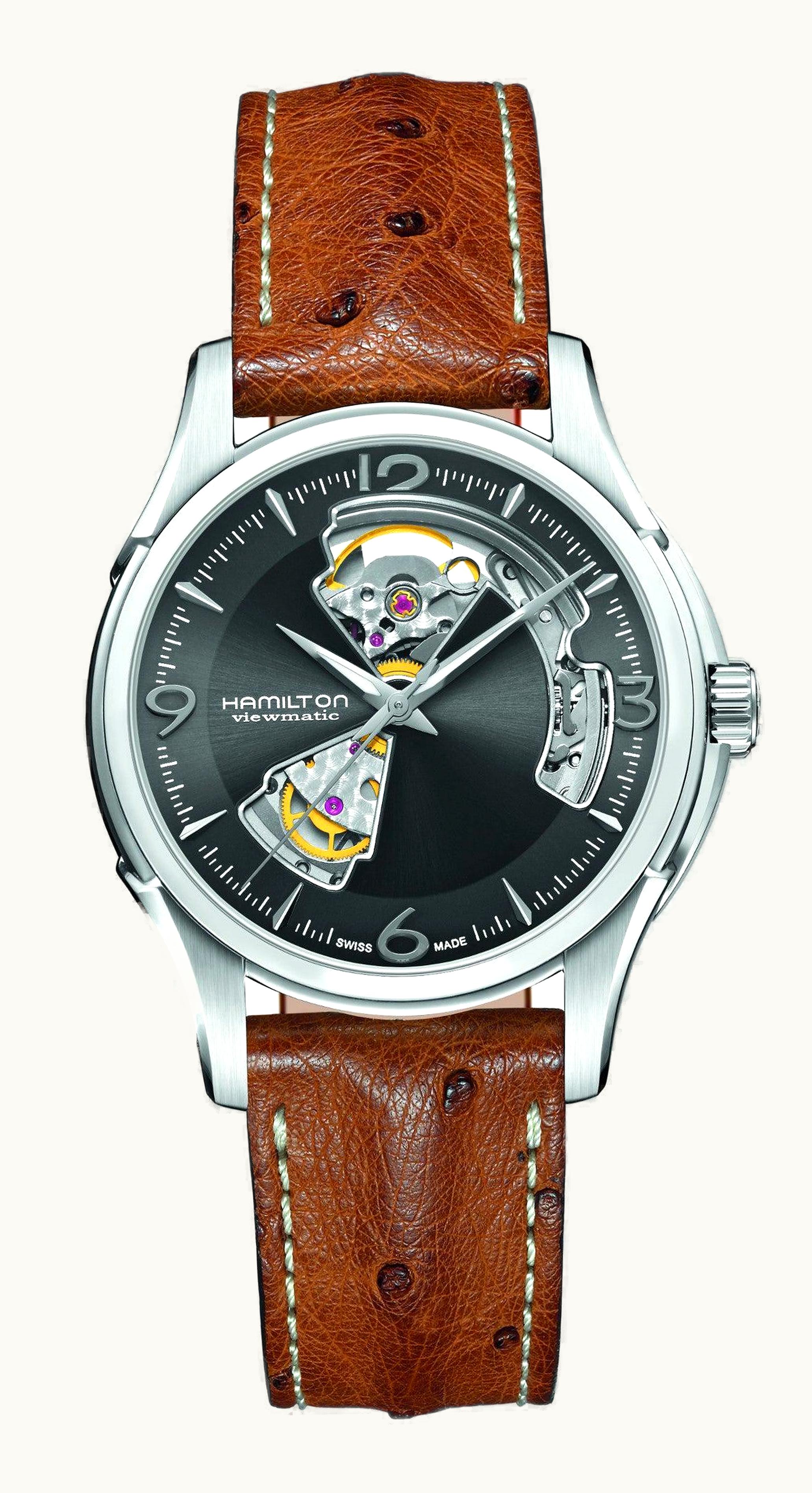 Hamilton Jazzmaster Open Heart 40 Stainless Steel / Grey