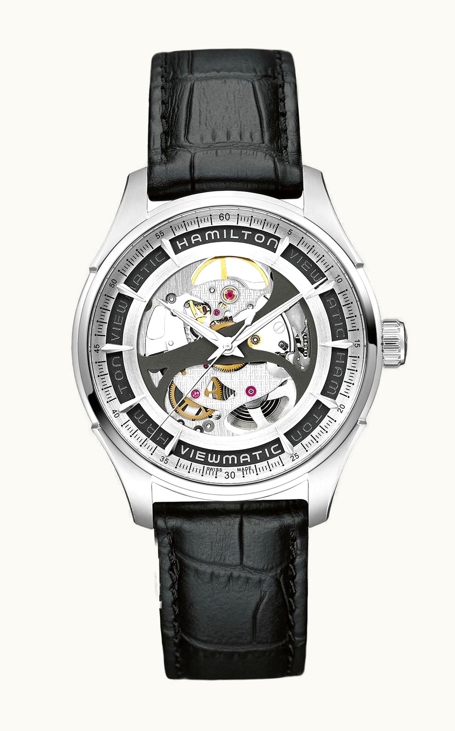 Hamilton Jazzmaster Viewmatic Skeleton Auto Stainless Steel / Black
