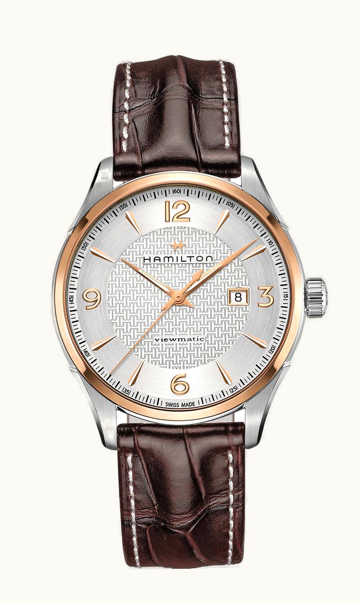 Hamilton Jazzmaster Viewmatic Auto 44 Stainless Steel - Rose Gold / Silver