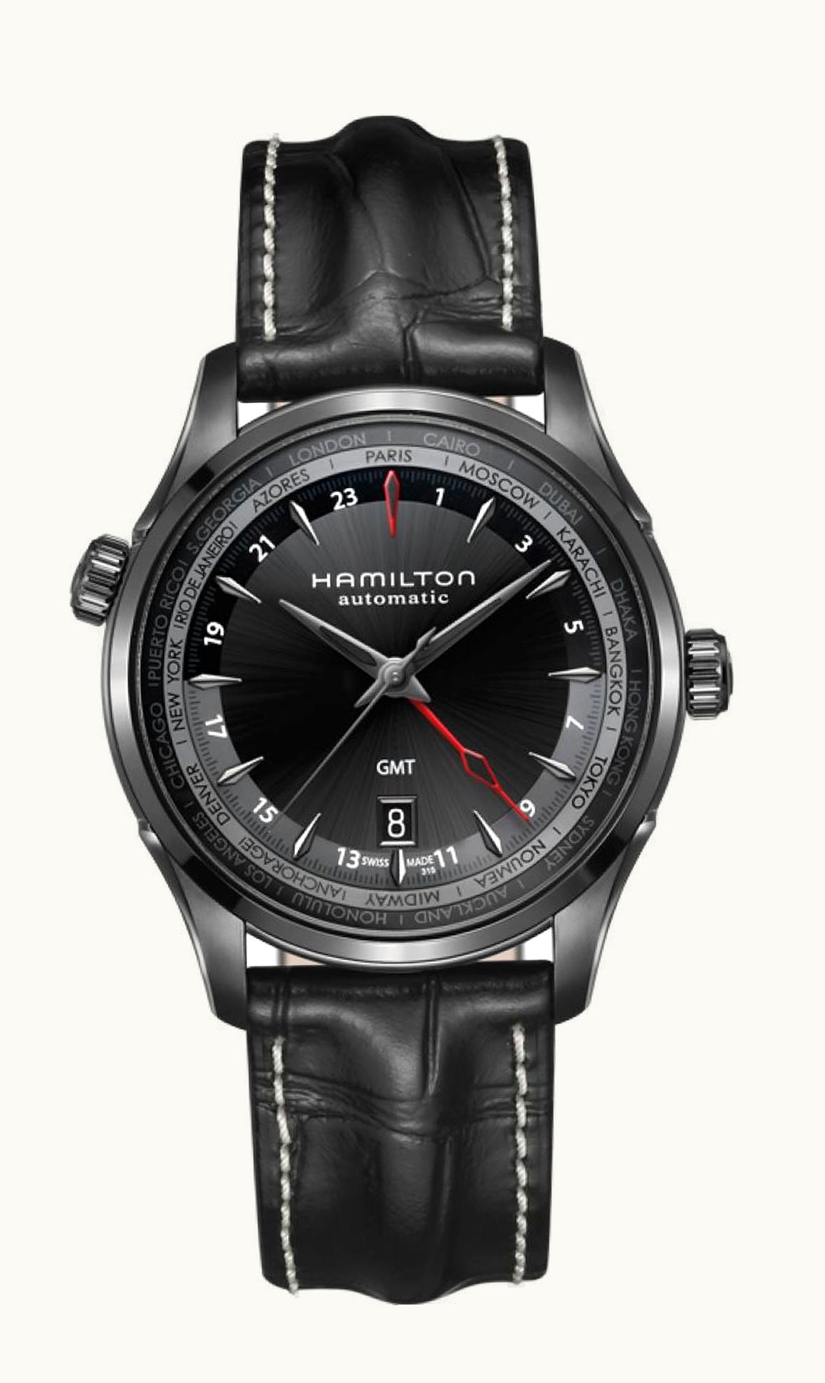 Hamilton Jazzmaster GMT 42mm PVD /  Black