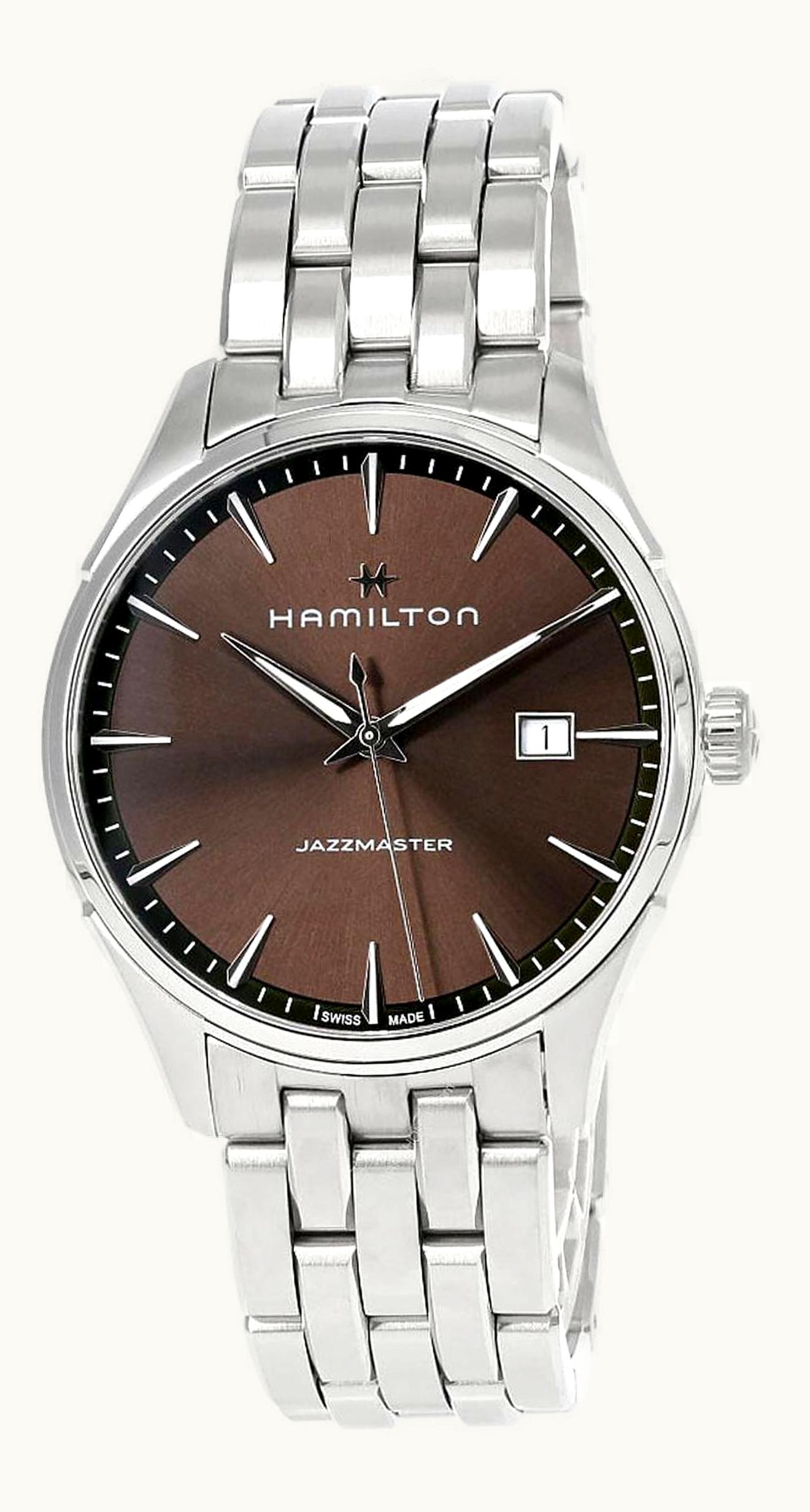 Hamilton Jazzmaster Quartz 40 Stainless Steel / Brown / Bracelet